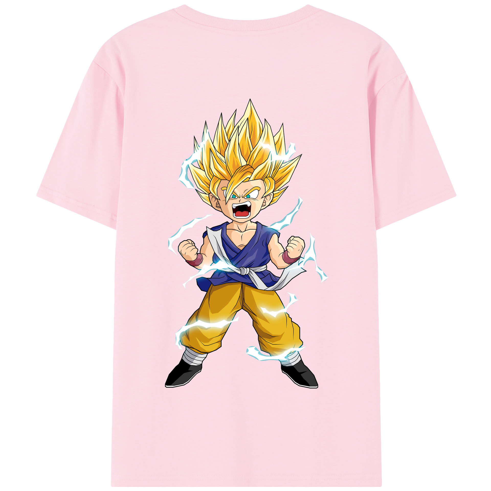 （画像用） ドラゴンボール 孫 悟飯（そんごはん）DRAGON BALL Son Gohan 綿100％半袖Tシャツ（背面プリント）