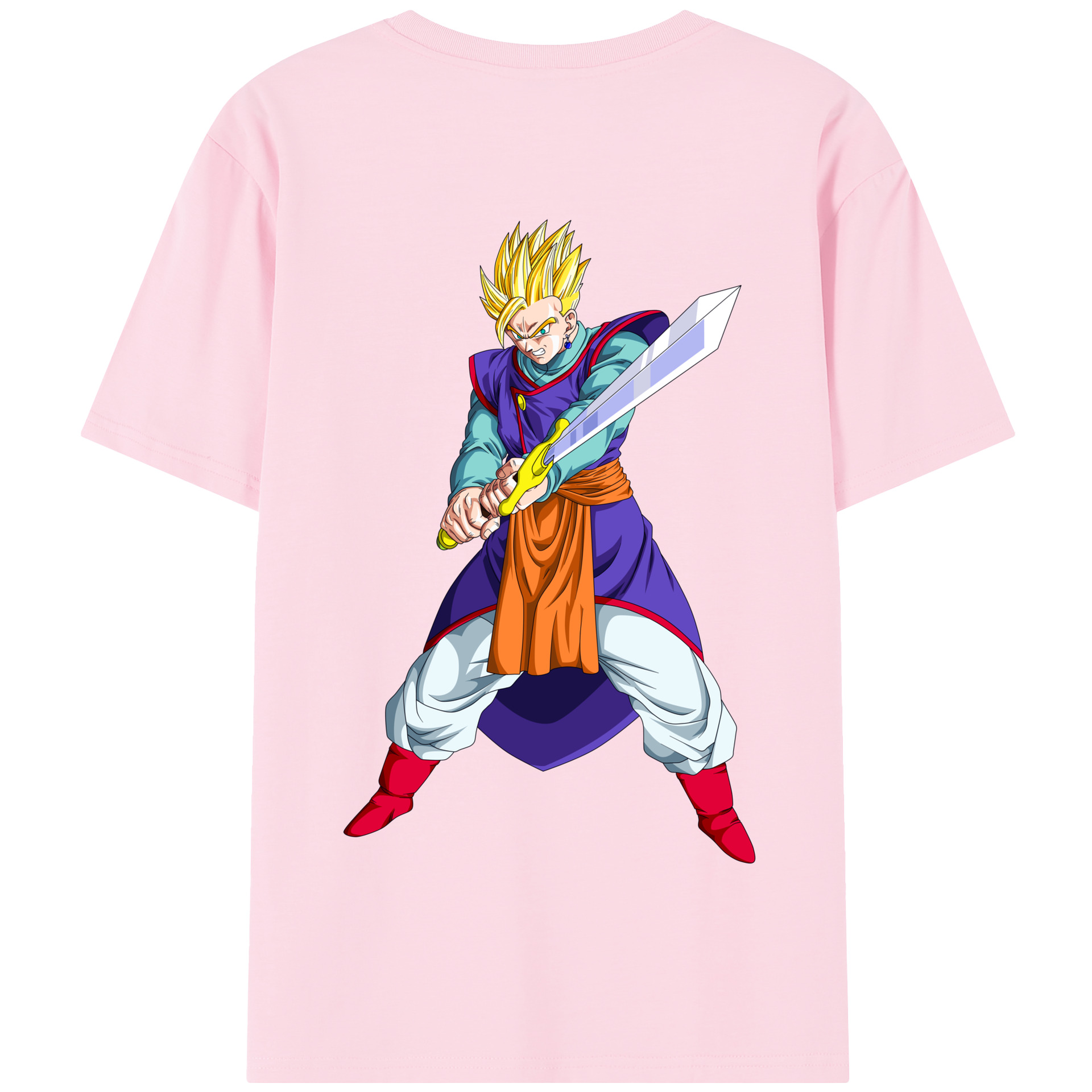 （画像用） ドラゴンボール 孫 悟飯（そんごはん）DRAGON BALL Son Gohan 綿100％半袖Tシャツ（背面プリント）
