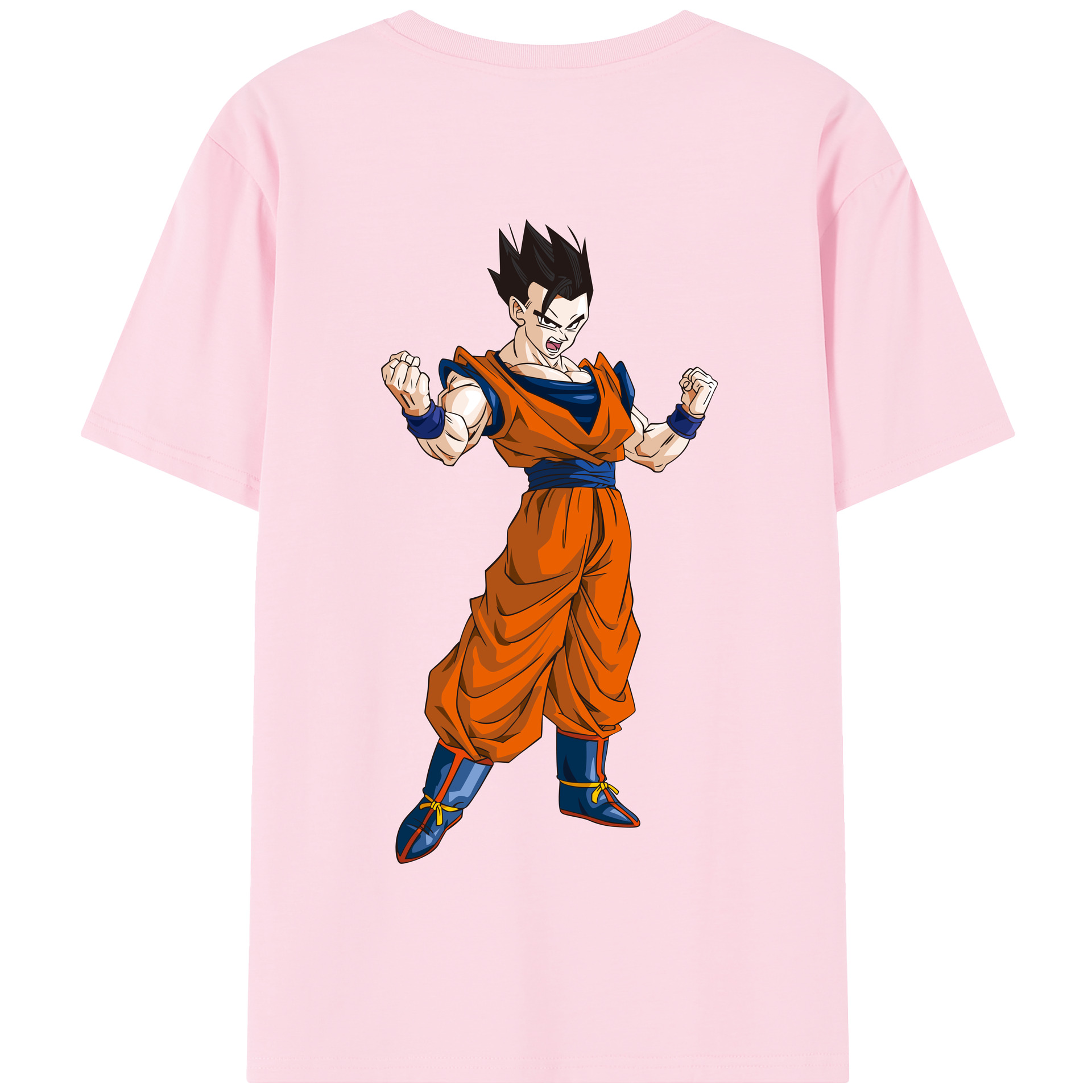（画像用） ドラゴンボール 孫 悟飯（そんごはん）DRAGON BALL Son Gohan 綿100％半袖Tシャツ（背面プリント）