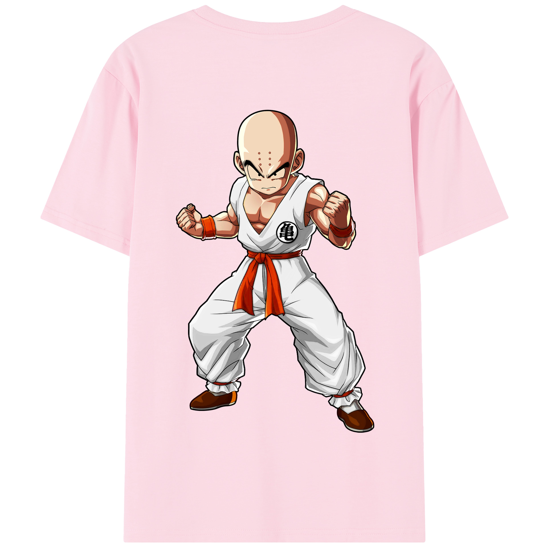 （画像用） ドラゴンボール クリリン DRAGON BALL krillin 綿100％半袖Tシャツ（背面プリント）