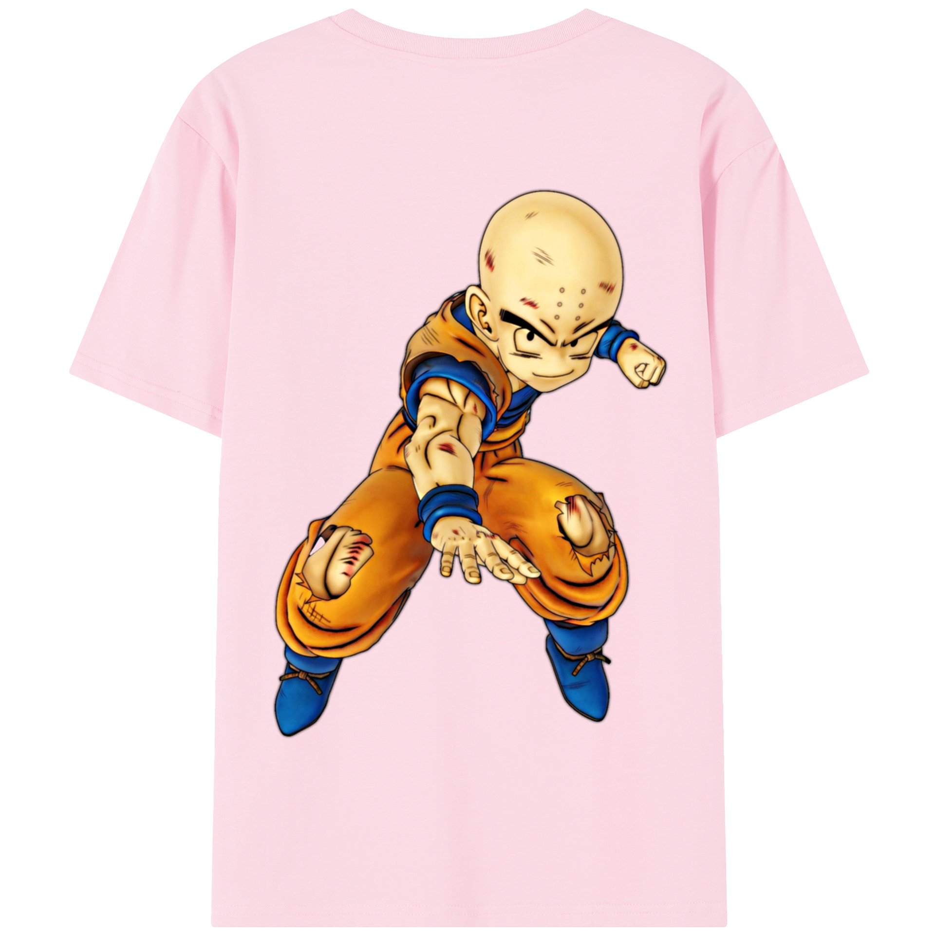 （画像用） ドラゴンボール クリリン DRAGON BALL krillin 綿100％半袖Tシャツ（背面プリント）