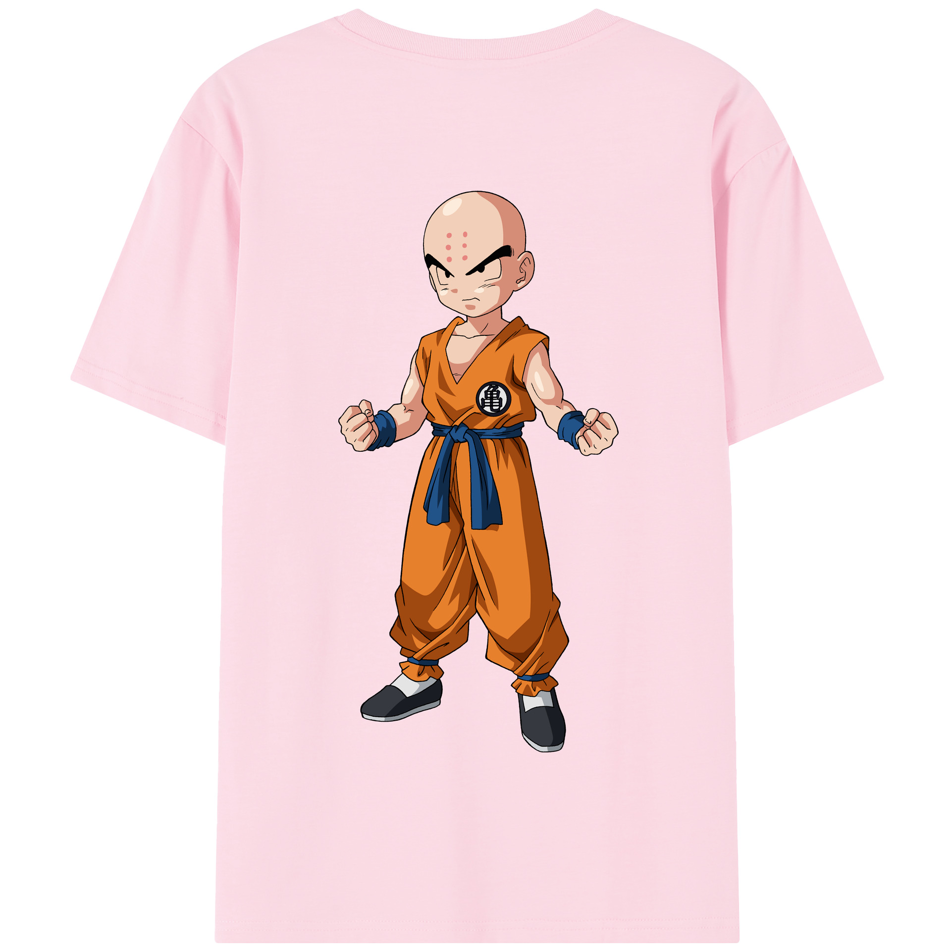 （画像用） ドラゴンボール クリリン DRAGON BALL krillin 綿100％半袖Tシャツ（背面プリント）