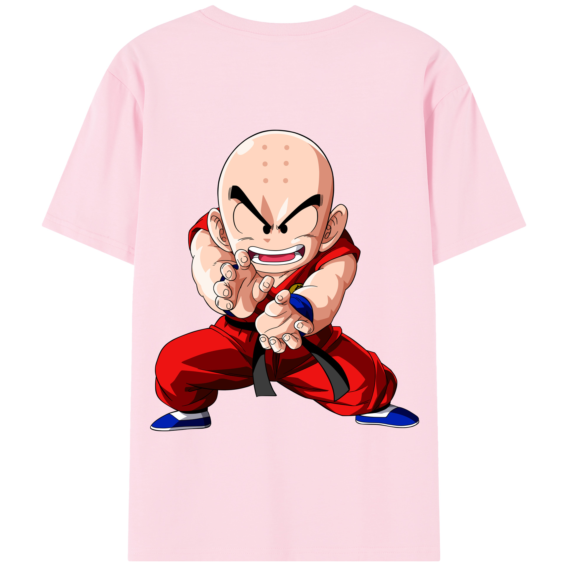 （画像用） ドラゴンボール クリリン DRAGON BALL krillin 綿100％半袖Tシャツ（背面プリント）
