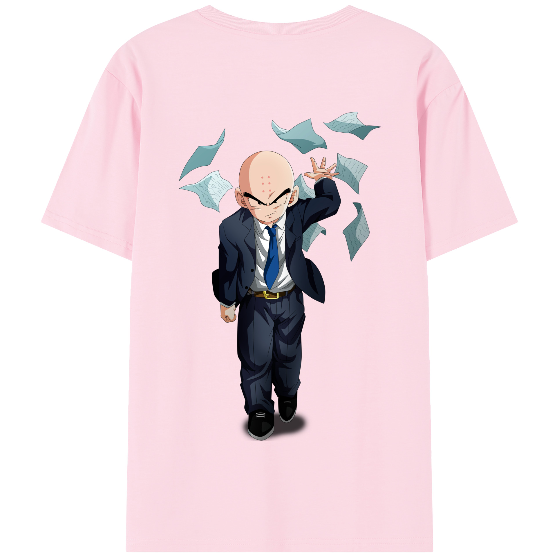 （画像用） ドラゴンボール クリリン DRAGON BALL krillin 綿100％半袖Tシャツ（背面プリント）