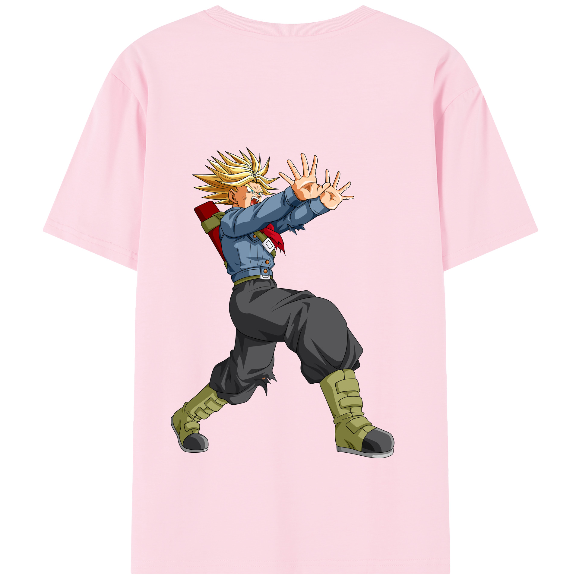 （画像用） ドラゴンボール トランクス（Torankusu）DRAGON BALL Trunks 綿100％半袖Tシャツ（背面プリント）