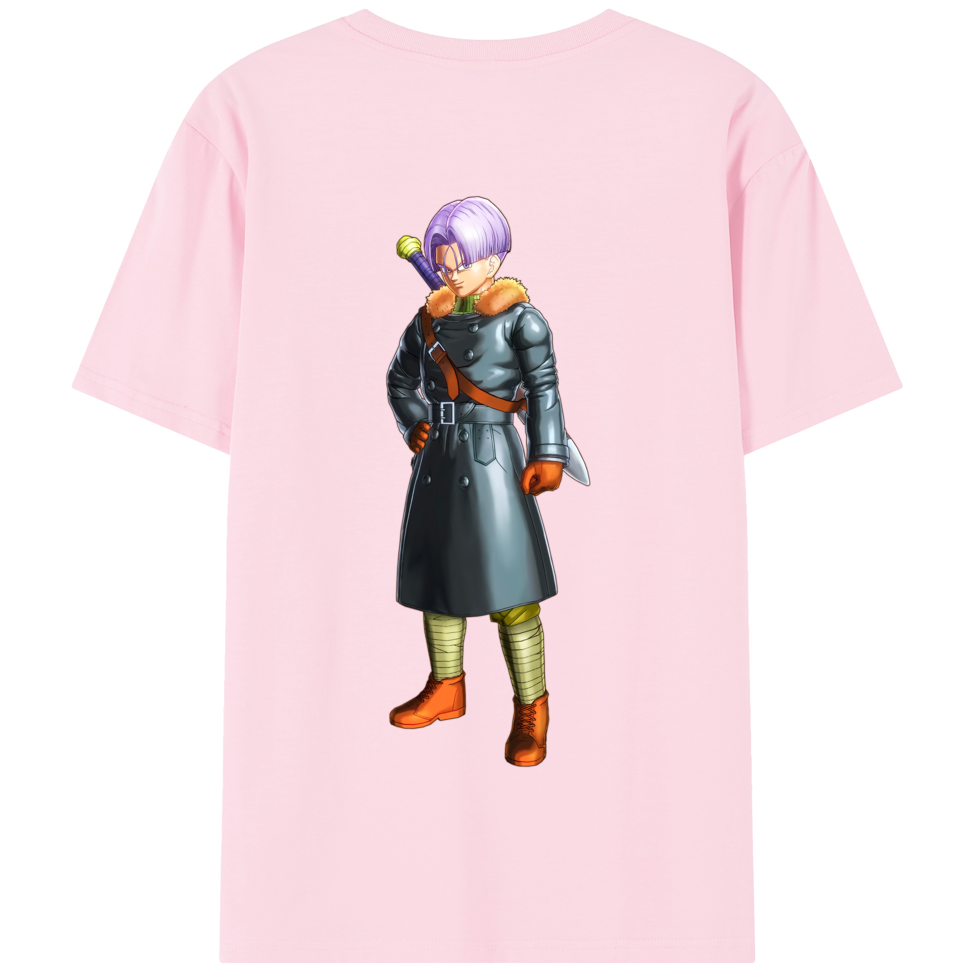 （画像用） ドラゴンボール トランクス（Torankusu）DRAGON BALL Trunks 綿100％半袖Tシャツ（背面プリント）