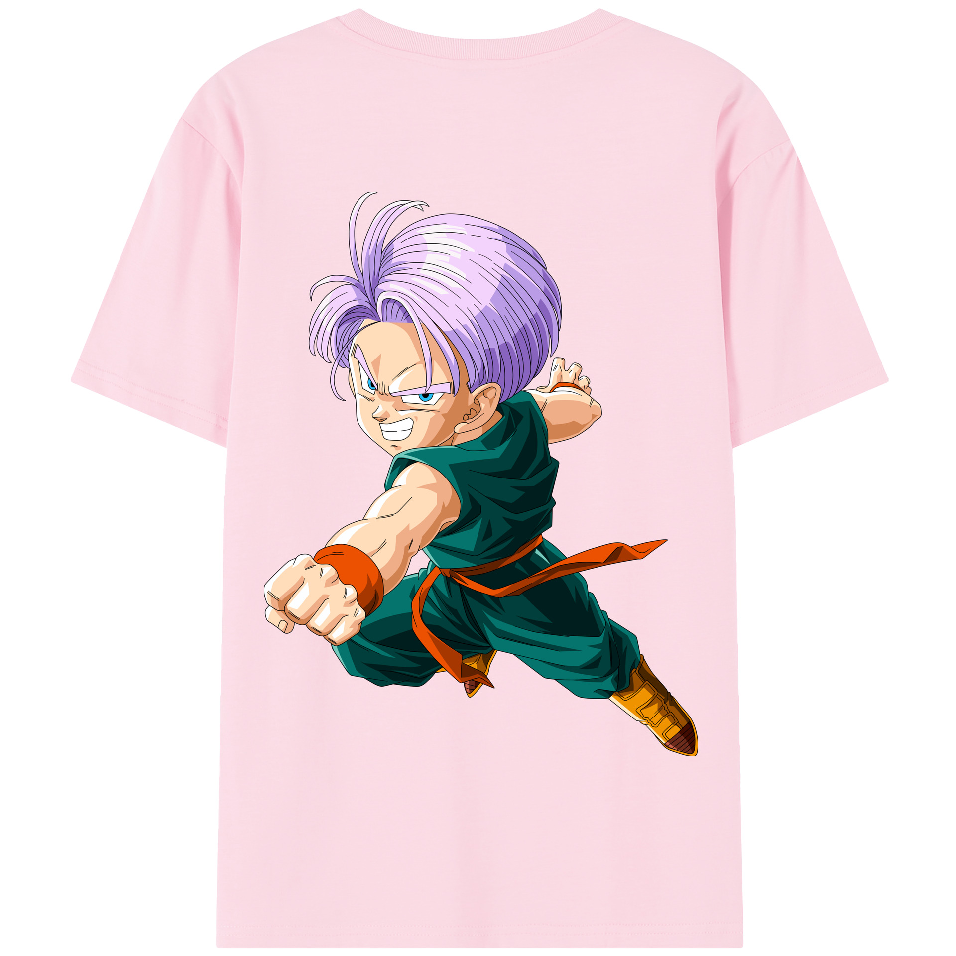 （画像用） ドラゴンボール トランクス（Torankusu）DRAGON BALL Trunks 綿100％半袖Tシャツ（背面プリント）