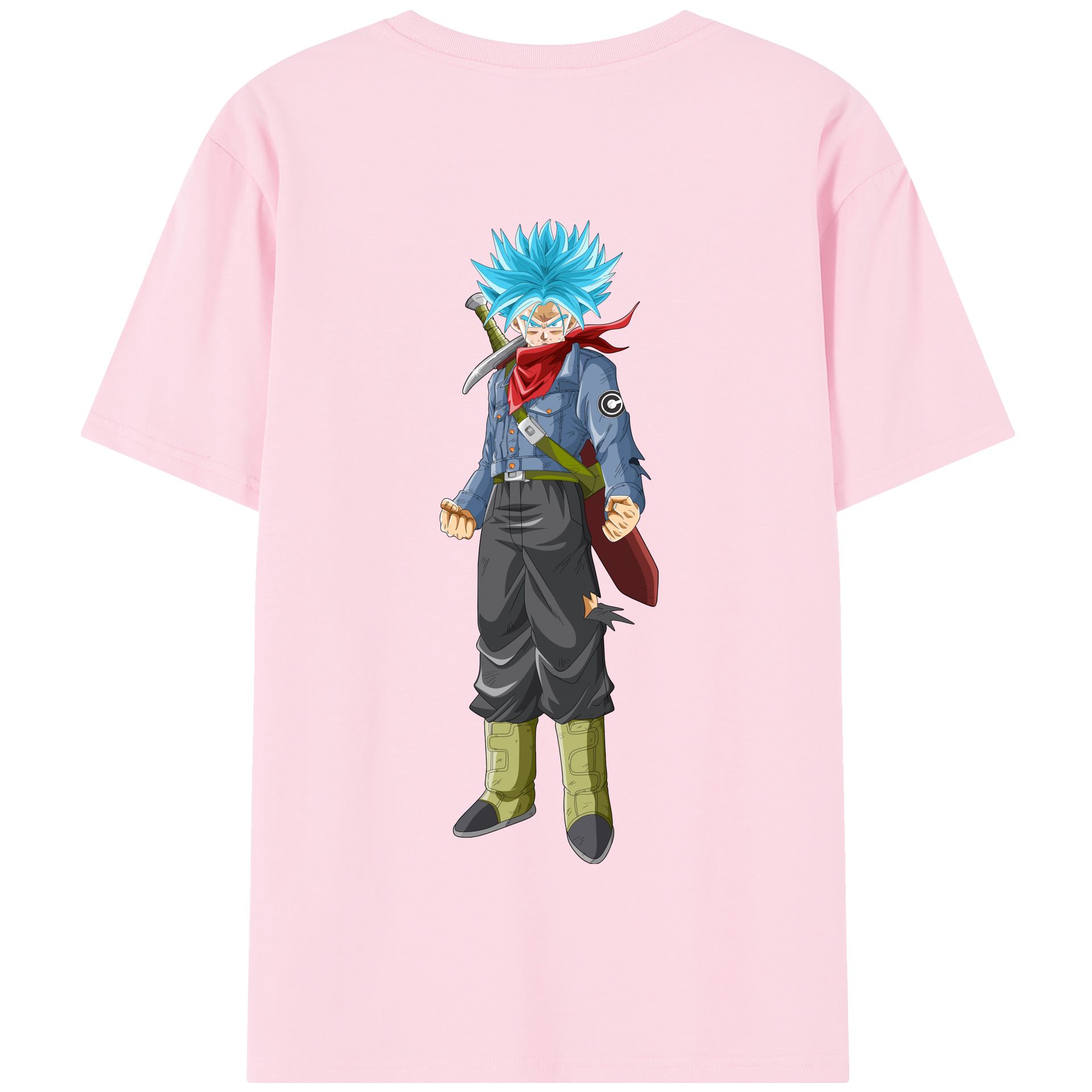 （画像用） ドラゴンボール トランクス（Torankusu）DRAGON BALL Trunks 綿100％半袖Tシャツ（背面プリント）