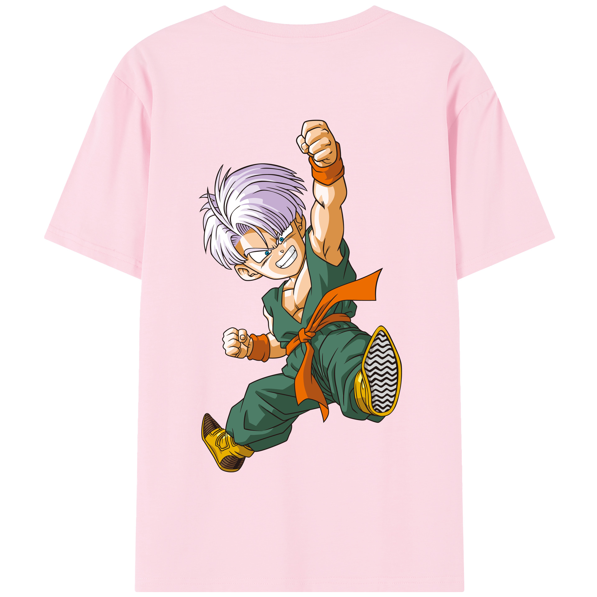（画像用） ドラゴンボール トランクス（Torankusu）DRAGON BALL Trunks 綿100％半袖Tシャツ（背面プリント）