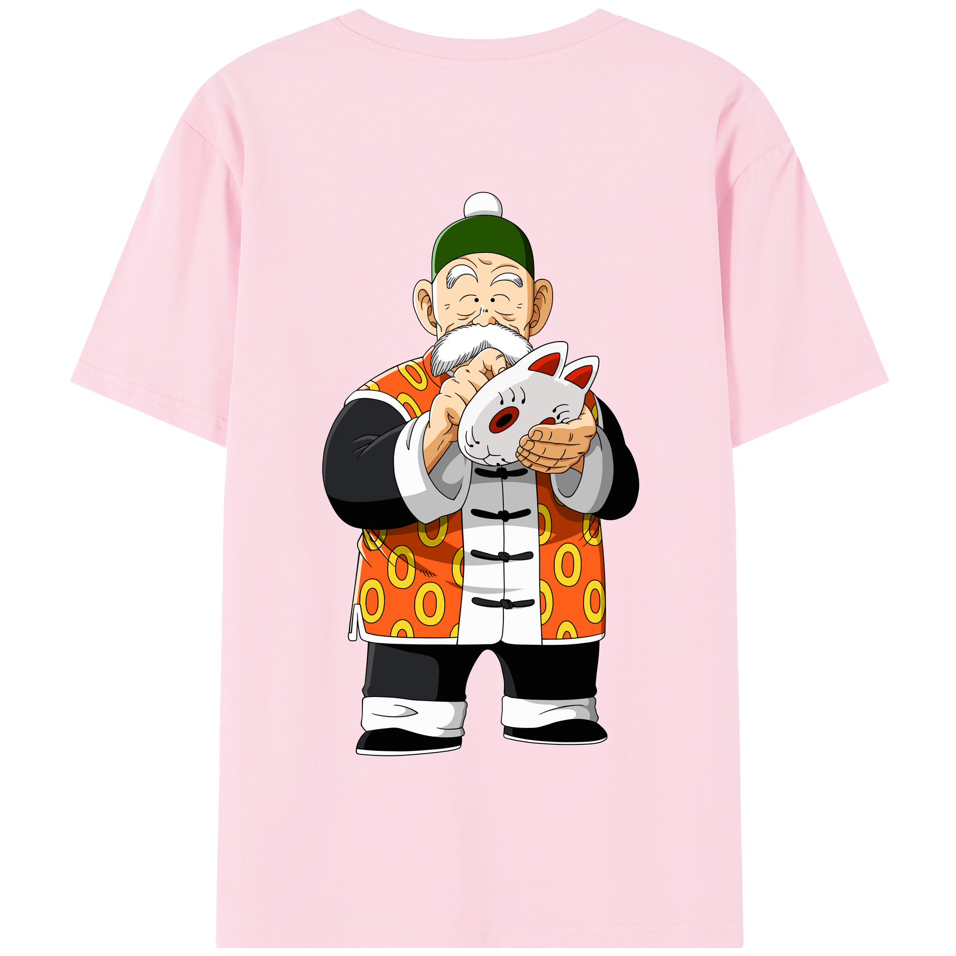 （画像用） ドラゴンボール 亀仙人（かめせんにん） DRAGON BALL Master Roshi Kame Sennin 綿100％半袖Tシャツ（背面プリント）