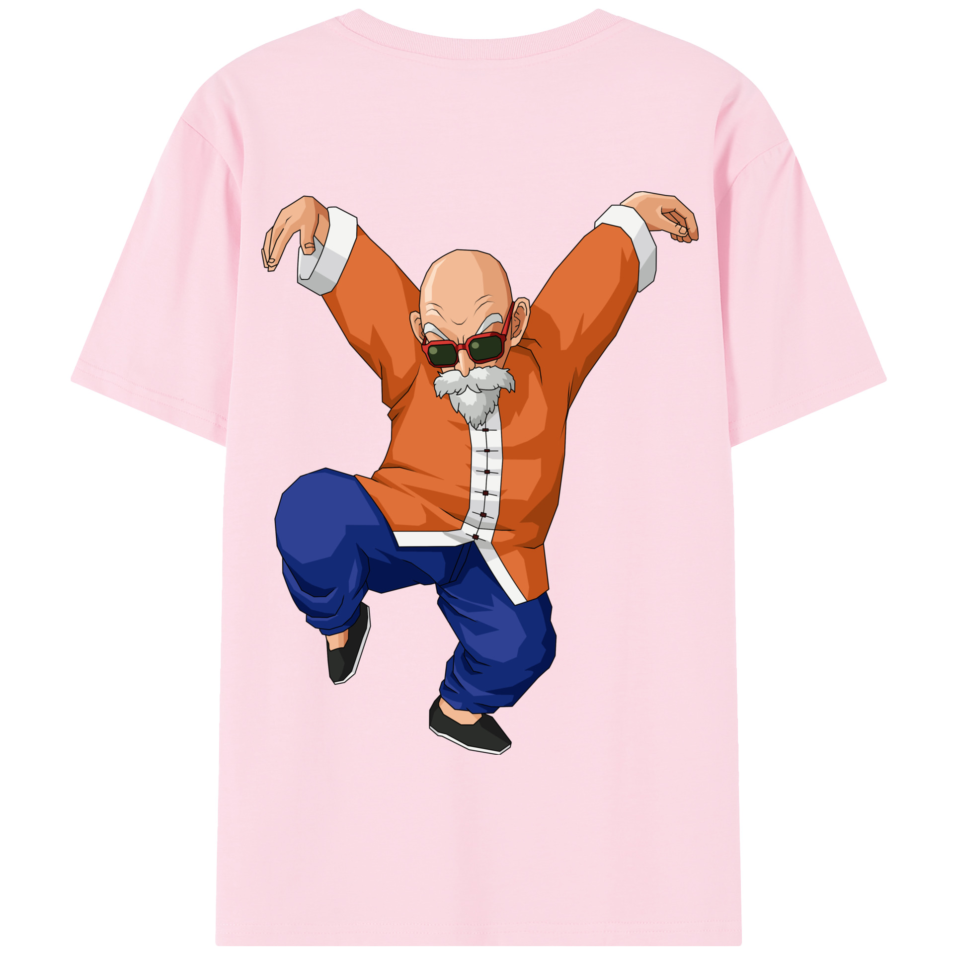 （画像用） ドラゴンボール 亀仙人（かめせんにん） DRAGON BALL Master Roshi Kame Sennin 綿100％半袖Tシャツ（背面プリント）