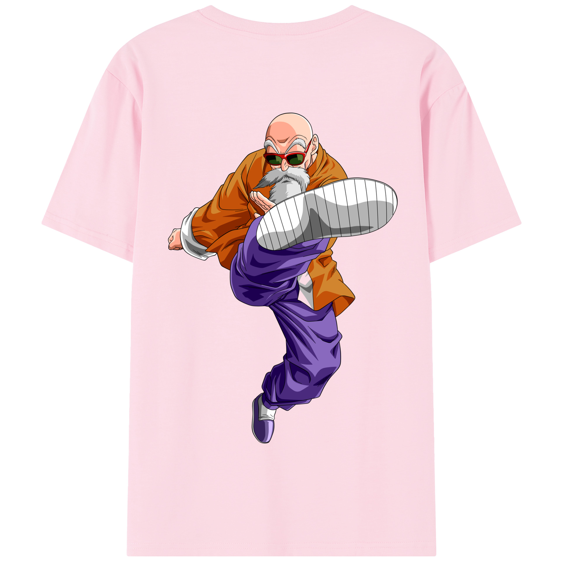 （画像用） ドラゴンボール 亀仙人（かめせんにん） DRAGON BALL Master Roshi Kame Sennin 綿100％半袖Tシャツ（背面プリント）
