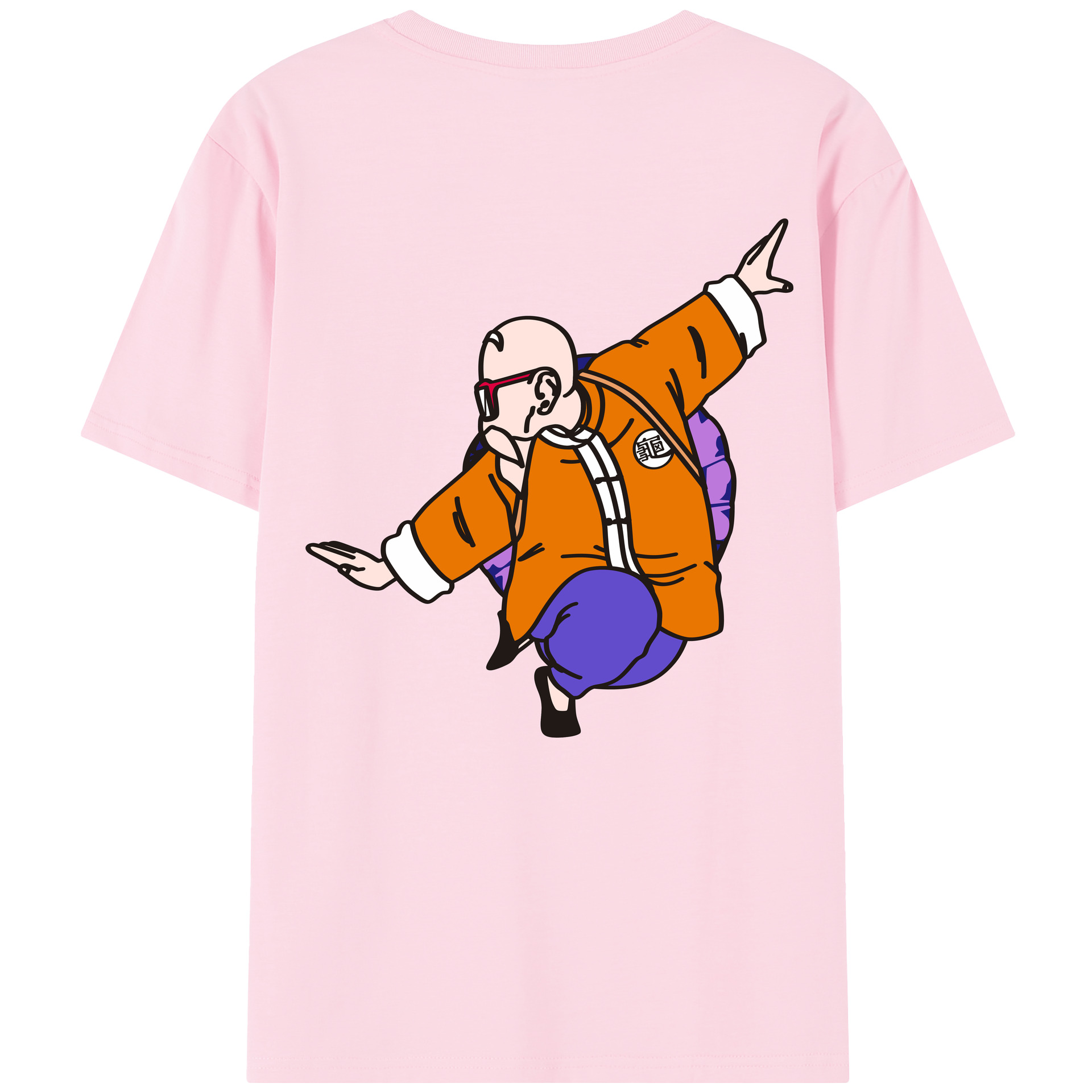 （画像用） ドラゴンボール 亀仙人（かめせんにん） DRAGON BALL Master Roshi Kame Sennin 綿100％半袖Tシャツ（背面プリント）