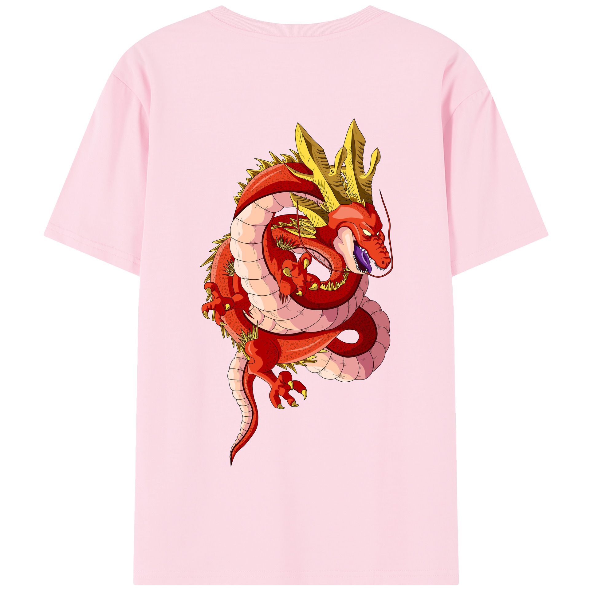 （画像用） ドラゴンボール 神龍 シェンロン DRAGON BALL Shenron 綿100％半袖Tシャツ（背面プリント）