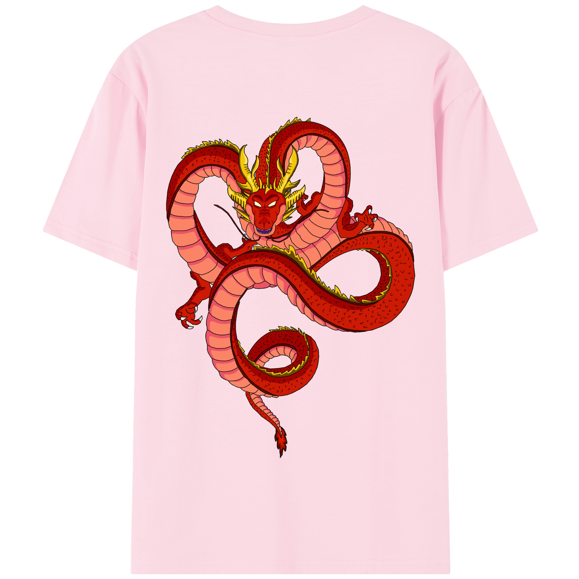 （画像用） ドラゴンボール 神龍 シェンロン DRAGON BALL Shenron 綿100％半袖Tシャツ（背面プリント）