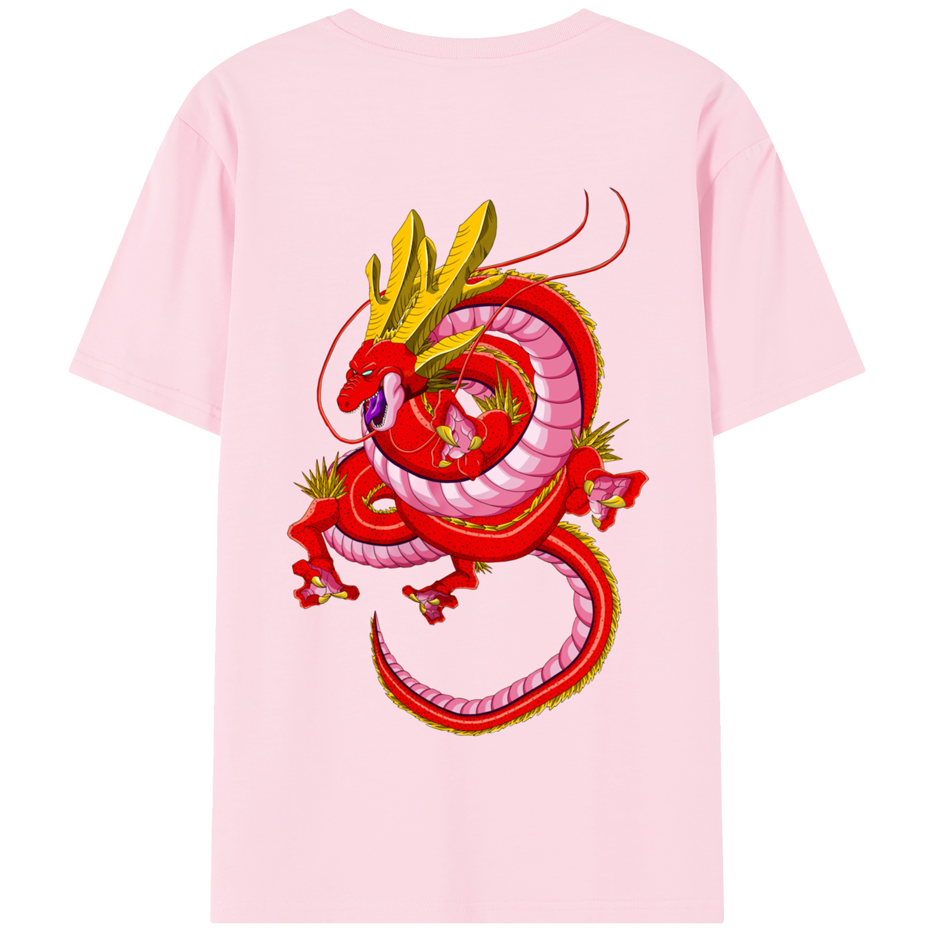 （画像用） ドラゴンボール 神龍 シェンロン DRAGON BALL Shenron 綿100％半袖Tシャツ（背面プリント）