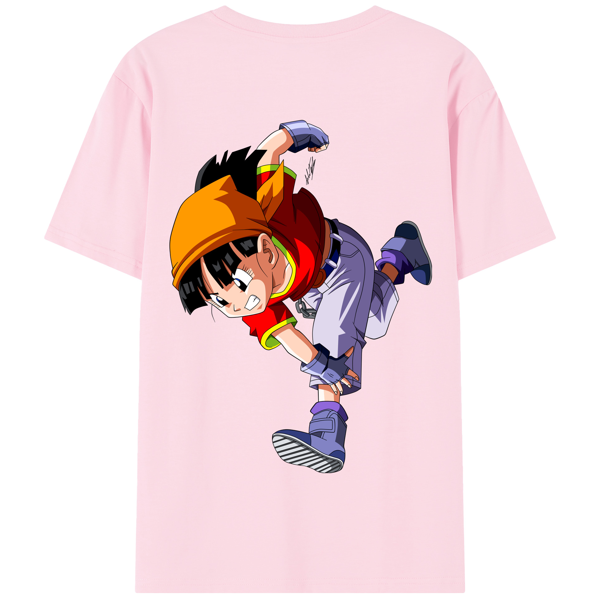 （画像用） ドラゴンボール パン DRAGON BALL Pan 綿100％半袖Tシャツ（背面プリント）