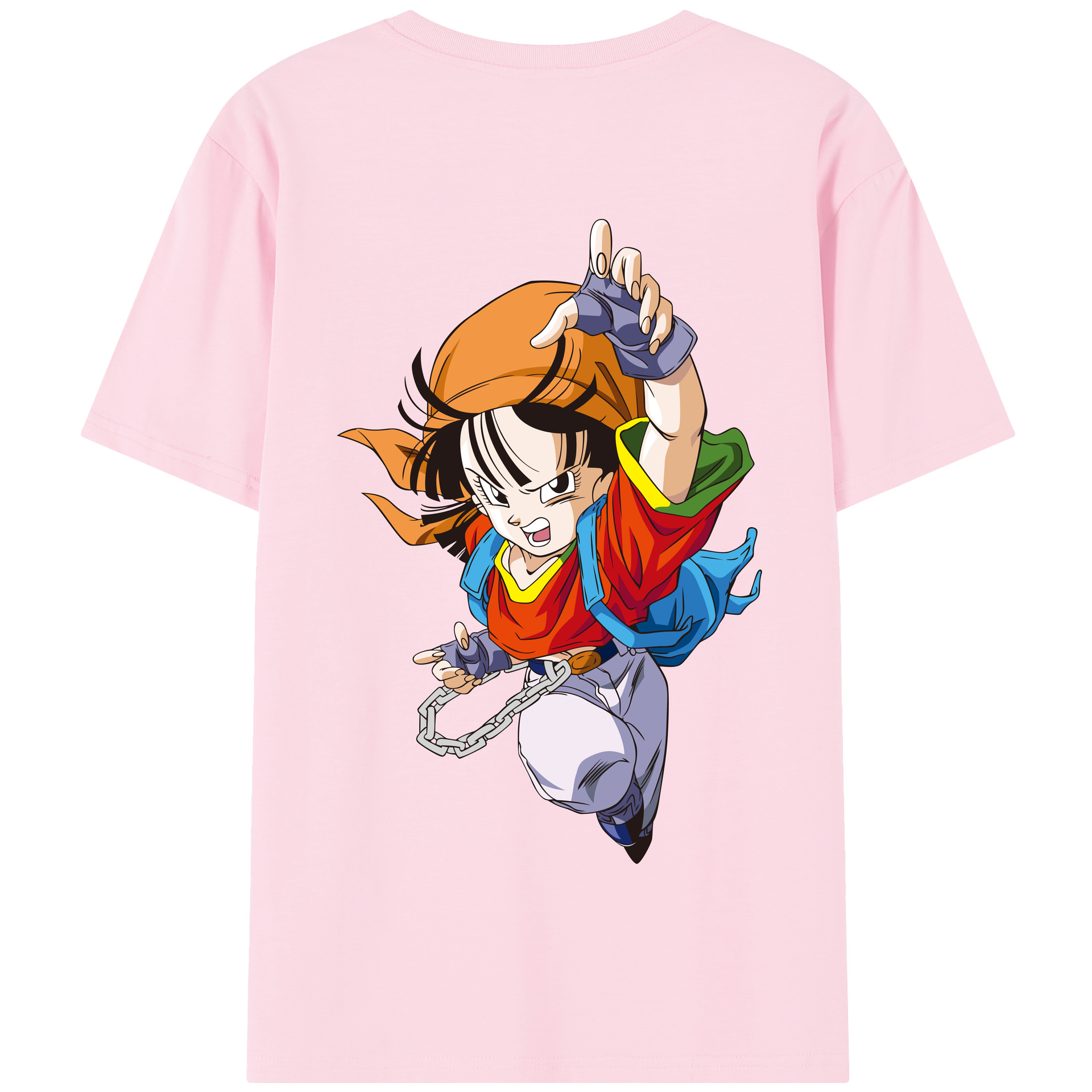 （画像用） ドラゴンボール パン DRAGON BALL Pan 綿100％半袖Tシャツ（背面プリント）
