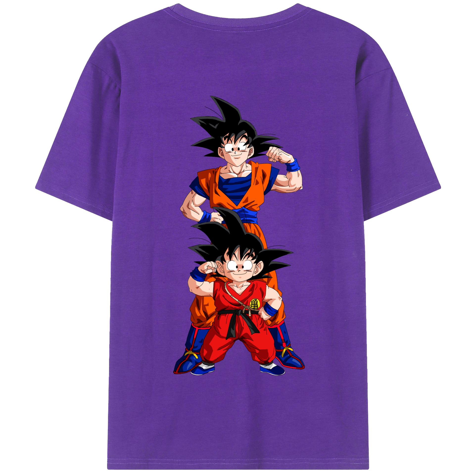（画像用） ドラゴンボール 孫悟空（そん ごくう）Son Goku カカロット DRAGON BALL Kakarotto 綿100％半袖Tシャツ（背面プリント）