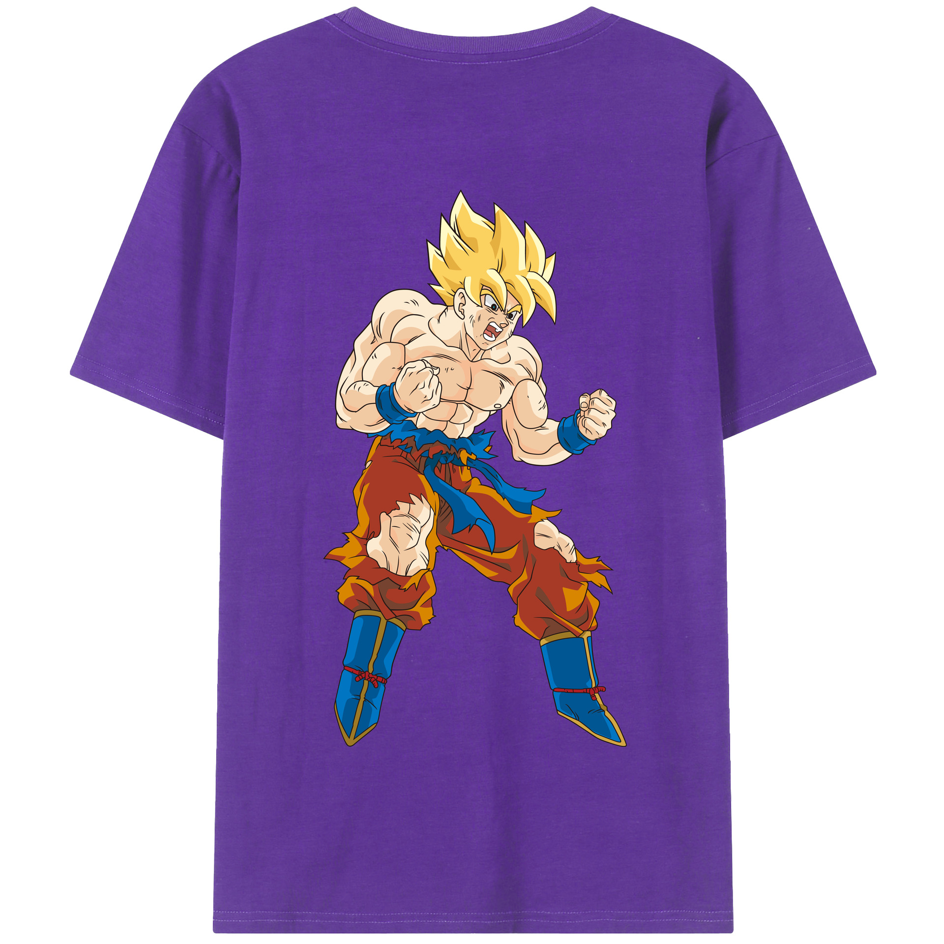 （画像用） ドラゴンボール 孫悟空（そん ごくう）Son Goku カカロット DRAGON BALL Kakarotto 綿100％半袖Tシャツ（背面プリント）