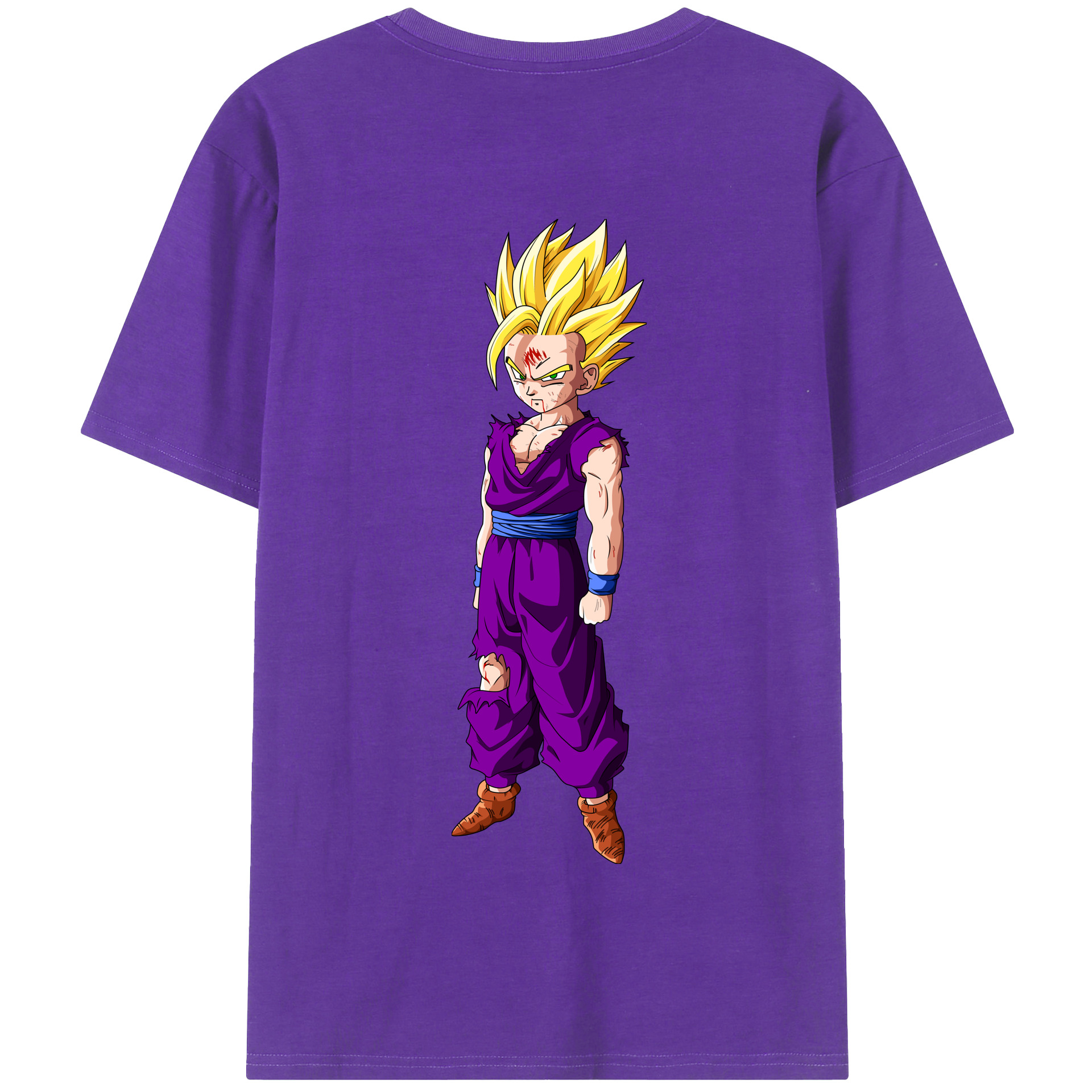 （画像用） ドラゴンボール 孫 悟飯（そんごはん）DRAGON BALL Son Gohan 綿100％半袖Tシャツ（背面プリント）