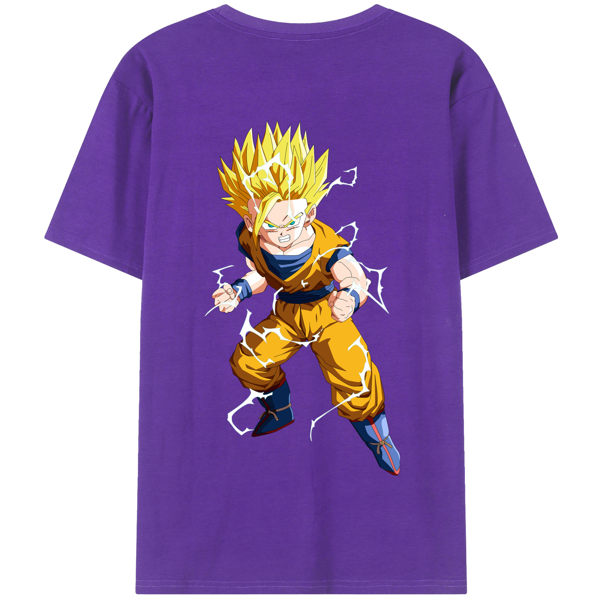 （画像用） ドラゴンボール 孫 悟飯（そんごはん）DRAGON BALL Son Gohan 綿100％半袖Tシャツ（背面プリント）