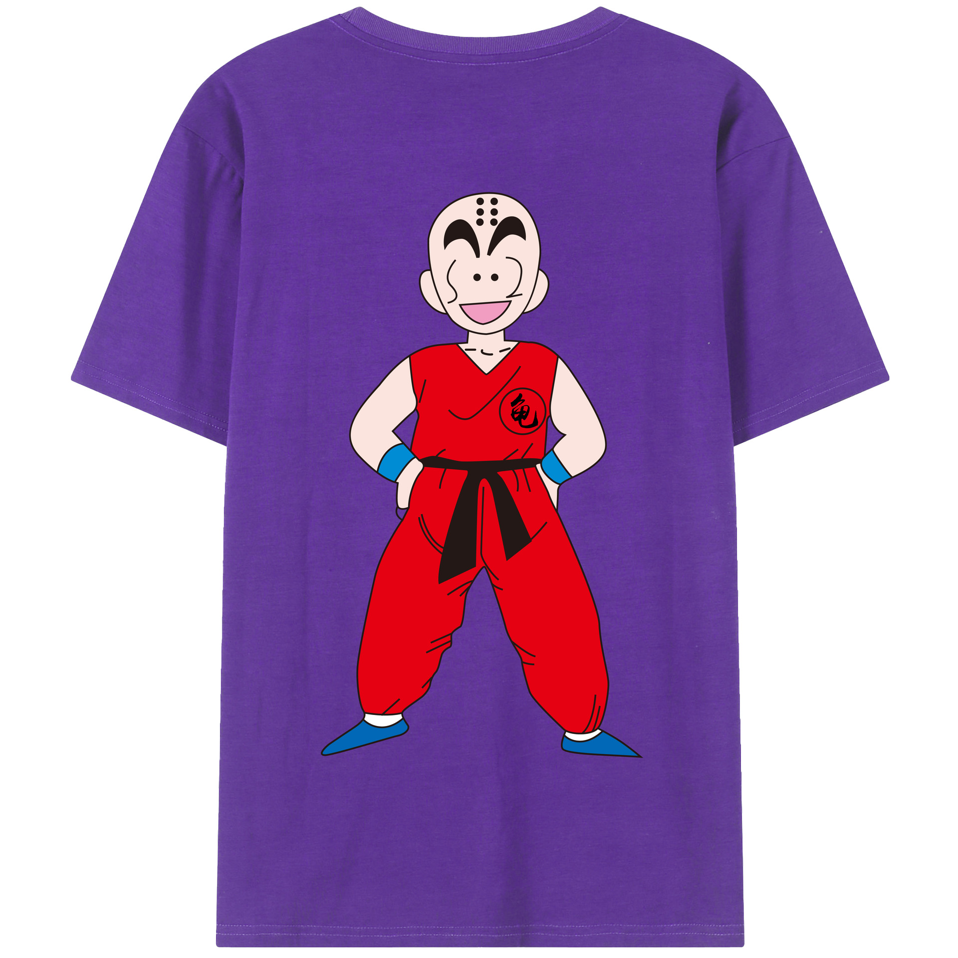（画像用） ドラゴンボール クリリン DRAGON BALL krillin 綿100％半袖Tシャツ（背面プリント）