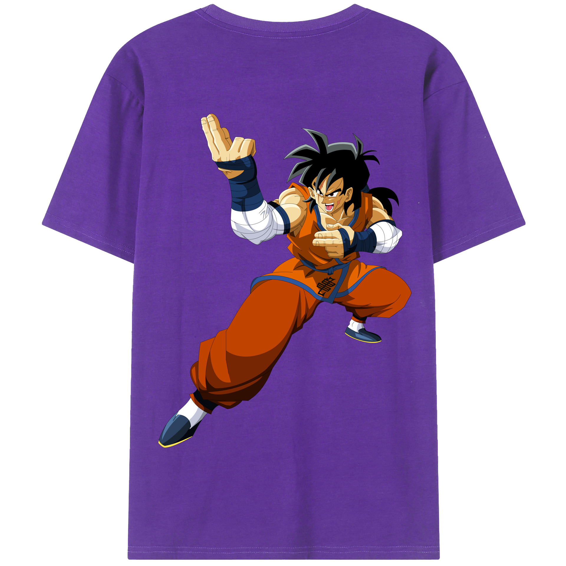 （画像用） ドラゴンボール ヤムチャ DRAGON BALL Yamcha 綿100％半袖Tシャツ（背面プリント）