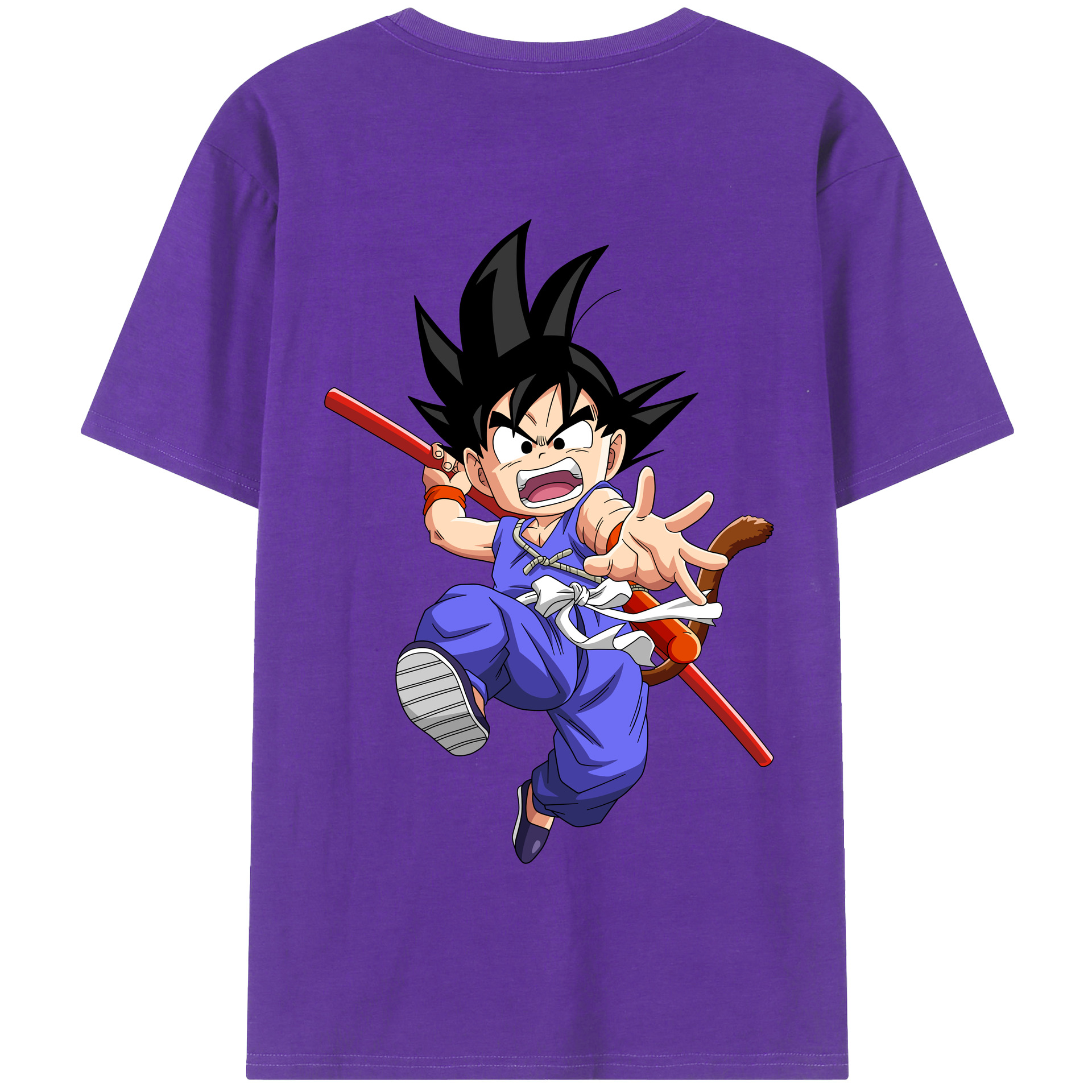 （画像用） ドラゴンボール 孫悟空（そん ごくう）Son Goku カカロット DRAGON BALL Kakarotto 綿100％半袖Tシャツ（背面プリント）