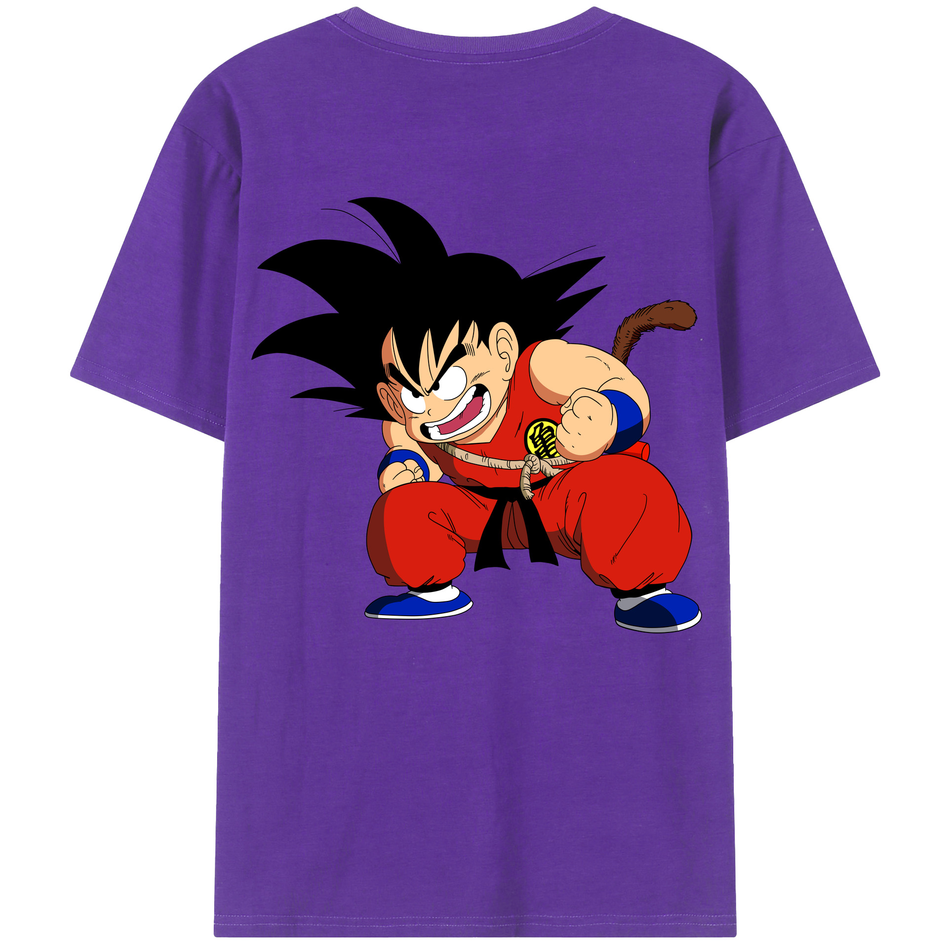 （画像用） ドラゴンボール 孫悟空（そん ごくう）Son Goku カカロット DRAGON BALL Kakarotto 綿100％半袖Tシャツ（背面プリント）