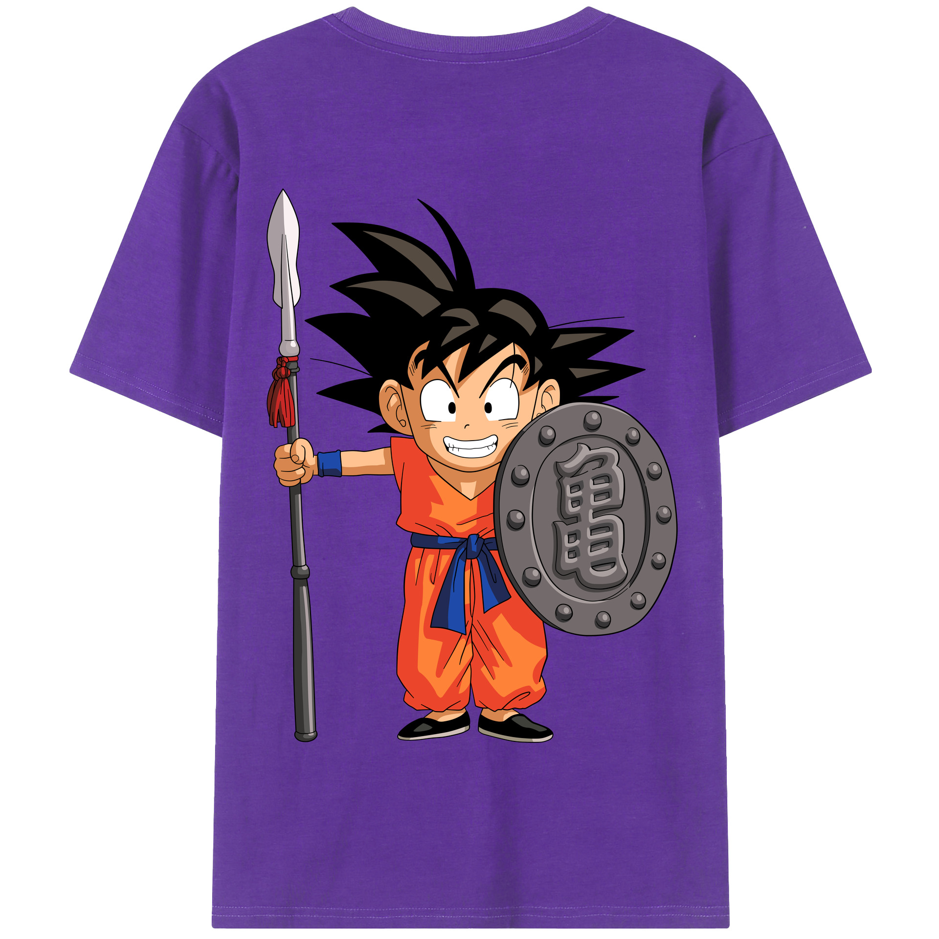 （画像用） ドラゴンボール 孫悟空（そん ごくう）Son Goku カカロット DRAGON BALL Kakarotto 綿100％半袖Tシャツ（背面プリント）
