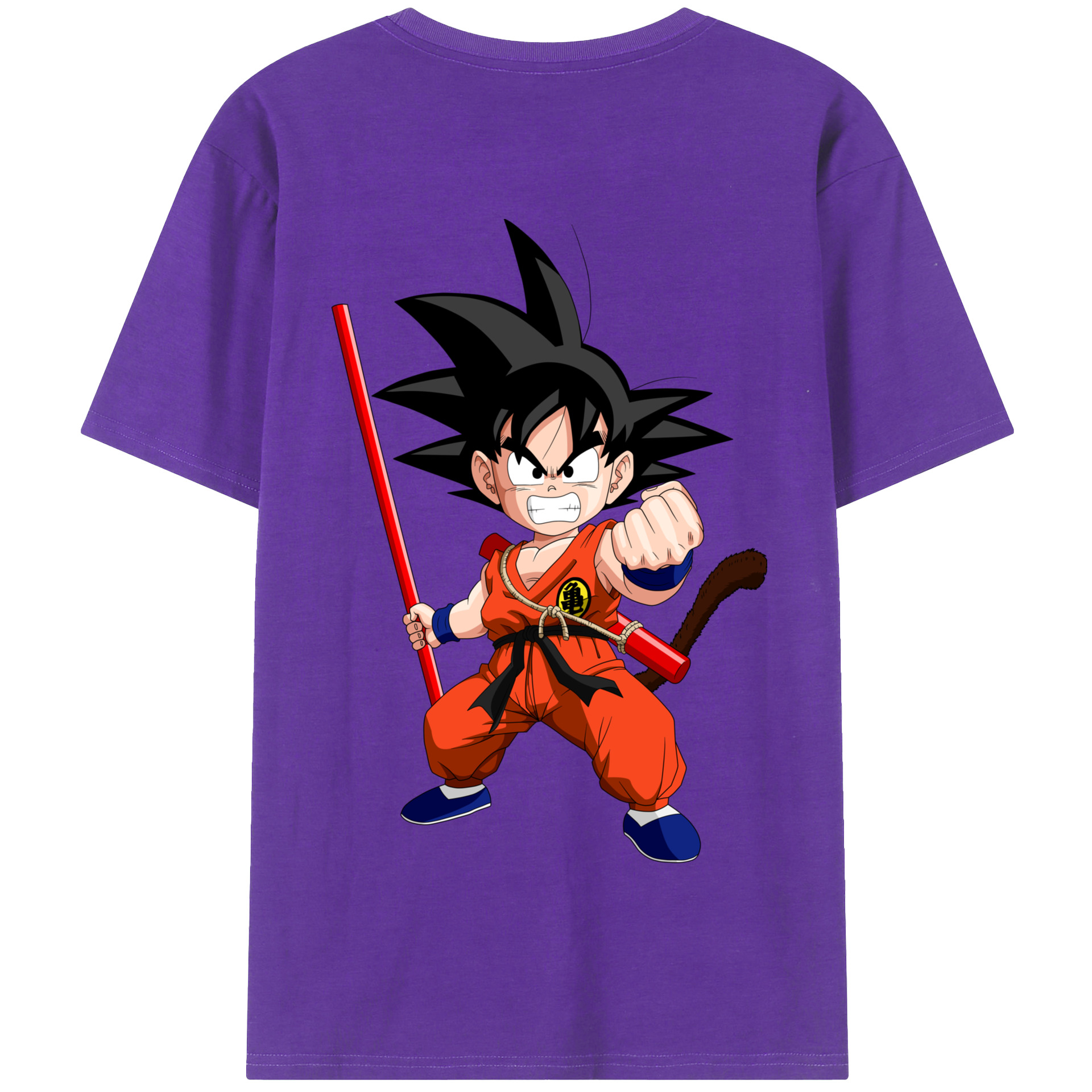 （画像用） ドラゴンボール 孫悟空（そん ごくう）Son Goku カカロット DRAGON BALL Kakarotto 綿100％半袖Tシャツ（背面プリント）