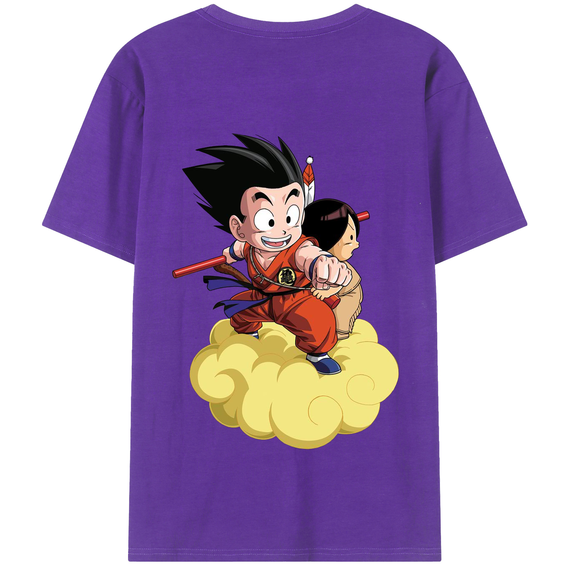 （画像用） ドラゴンボール 孫悟空（そん ごくう）Son Goku カカロット DRAGON BALL Kakarotto 綿100％半袖Tシャツ（背面プリント）