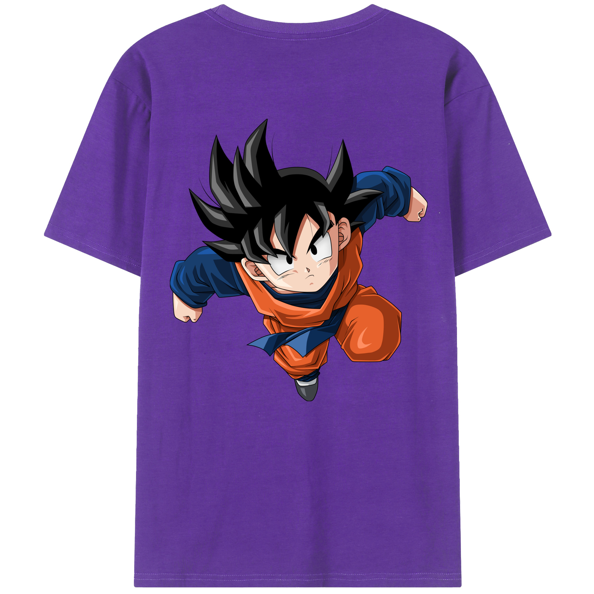 （画像用） ドラゴンボール 孫悟空（そん ごくう）Son Goku カカロット DRAGON BALL Kakarotto 綿100％半袖Tシャツ（背面プリント）