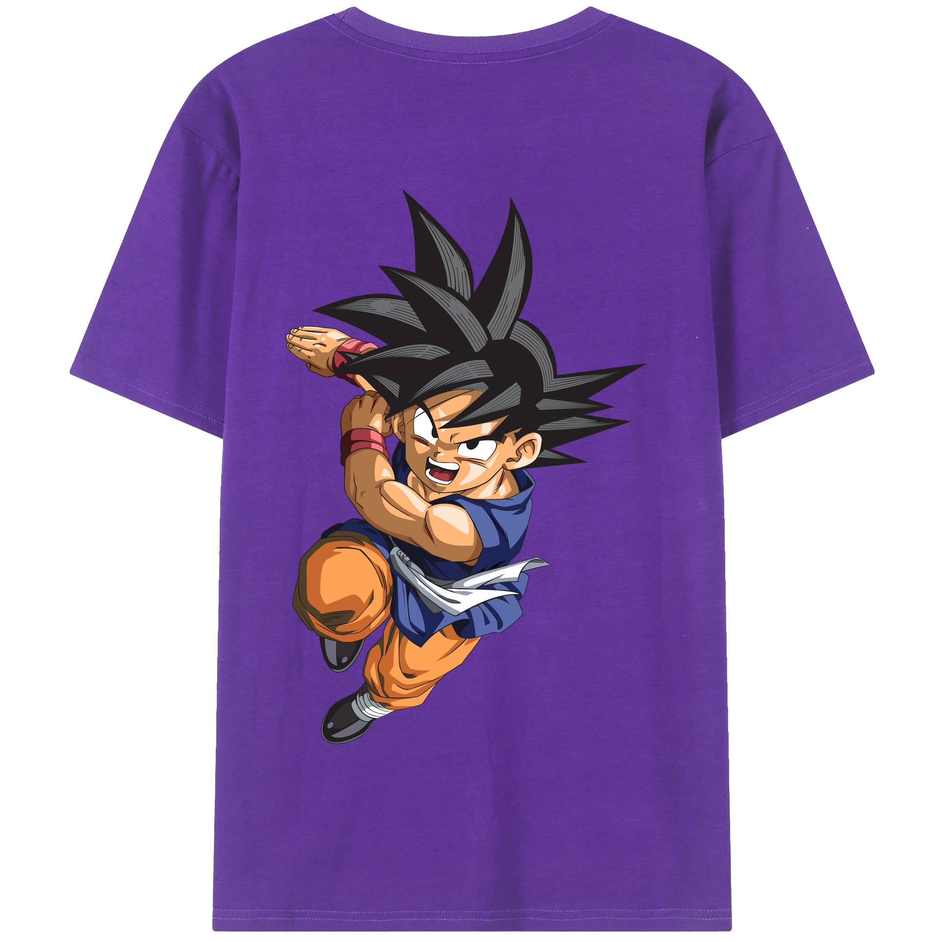 （画像用） ドラゴンボール 孫悟空（そん ごくう）Son Goku カカロット DRAGON BALL Kakarotto 綿100％半袖Tシャツ（背面プリント）