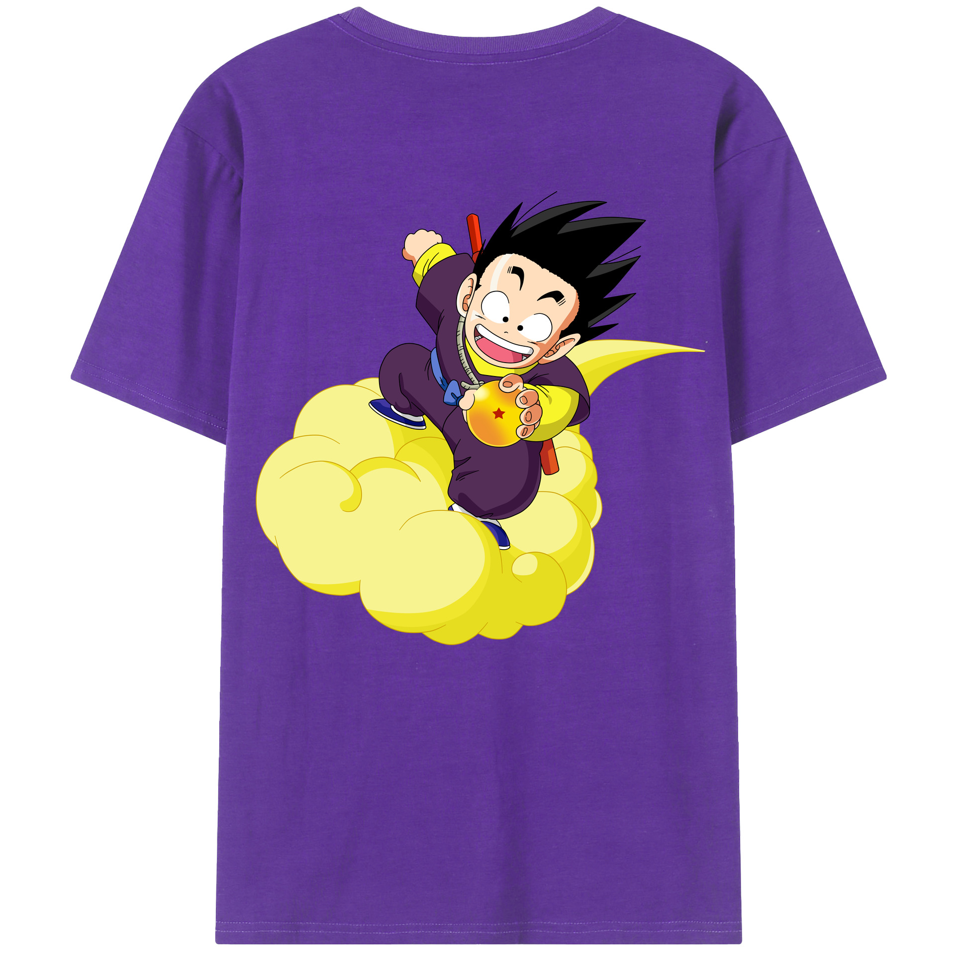 （画像用） ドラゴンボール 孫悟空（そん ごくう）Son Goku カカロット DRAGON BALL Kakarotto 綿100％半袖Tシャツ（背面プリント）