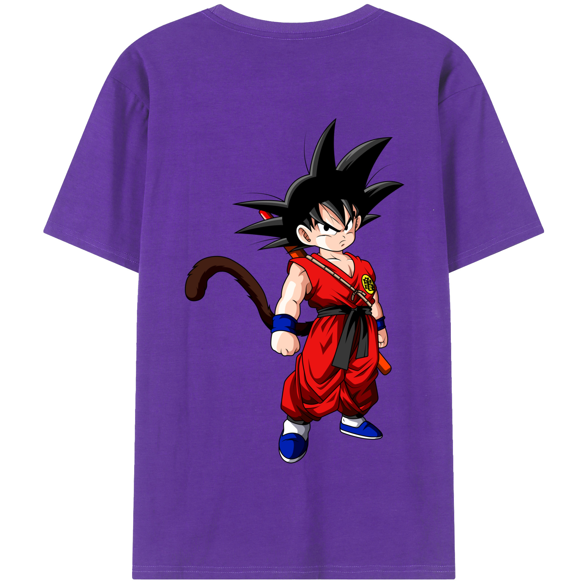 （画像用） ドラゴンボール 孫悟空（そん ごくう）Son Goku カカロット DRAGON BALL Kakarotto 綿100％半袖Tシャツ（背面プリント）