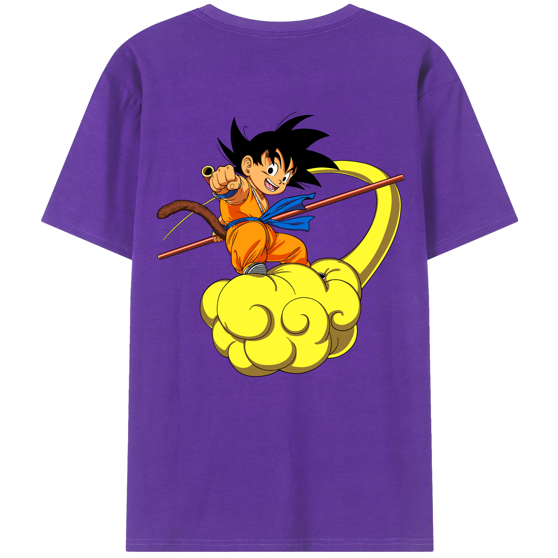 （画像用） ドラゴンボール 孫悟空（そん ごくう）Son Goku カカロット DRAGON BALL Kakarotto 綿100％半袖Tシャツ（背面プリント）
