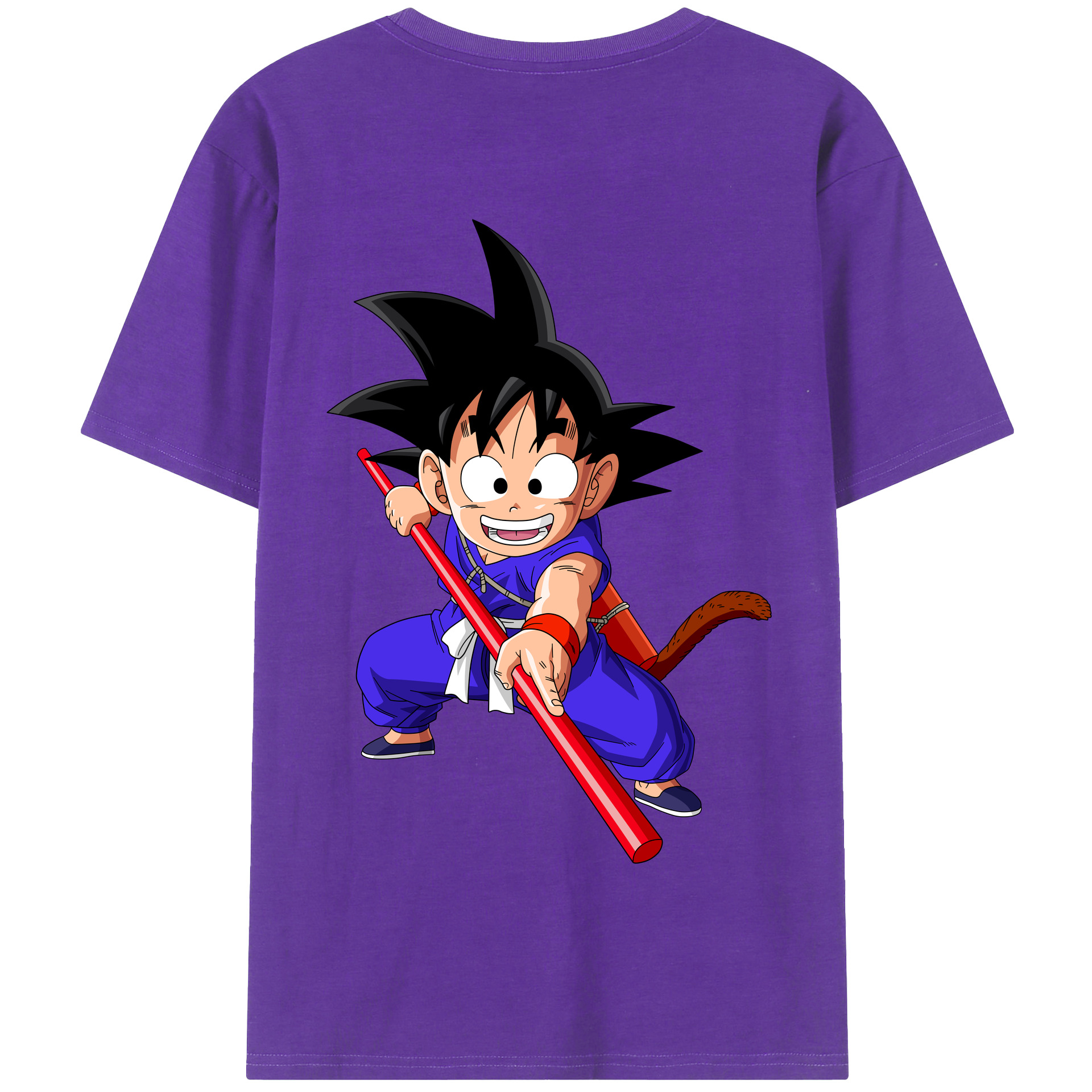 （画像用） ドラゴンボール 孫悟空（そん ごくう）Son Goku カカロット DRAGON BALL Kakarotto 綿100％半袖Tシャツ（背面プリント）
