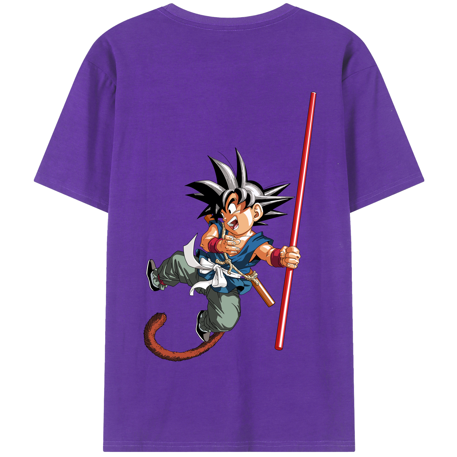 （画像用） ドラゴンボール 孫悟空（そん ごくう）Son Goku カカロット DRAGON BALL Kakarotto 綿100％半袖Tシャツ（背面プリント）