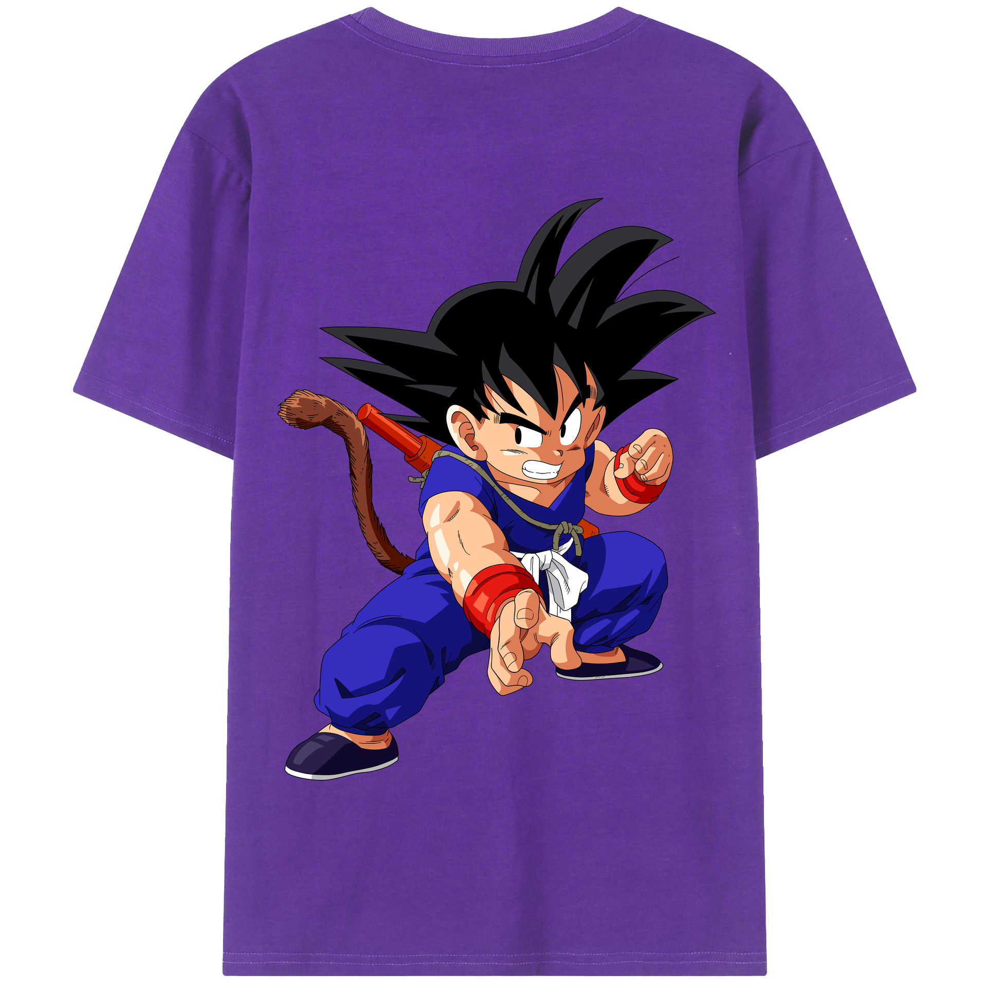 （画像用） ドラゴンボール 孫悟空（そん ごくう）Son Goku カカロット DRAGON BALL Kakarotto 綿100％半袖Tシャツ（背面プリント）