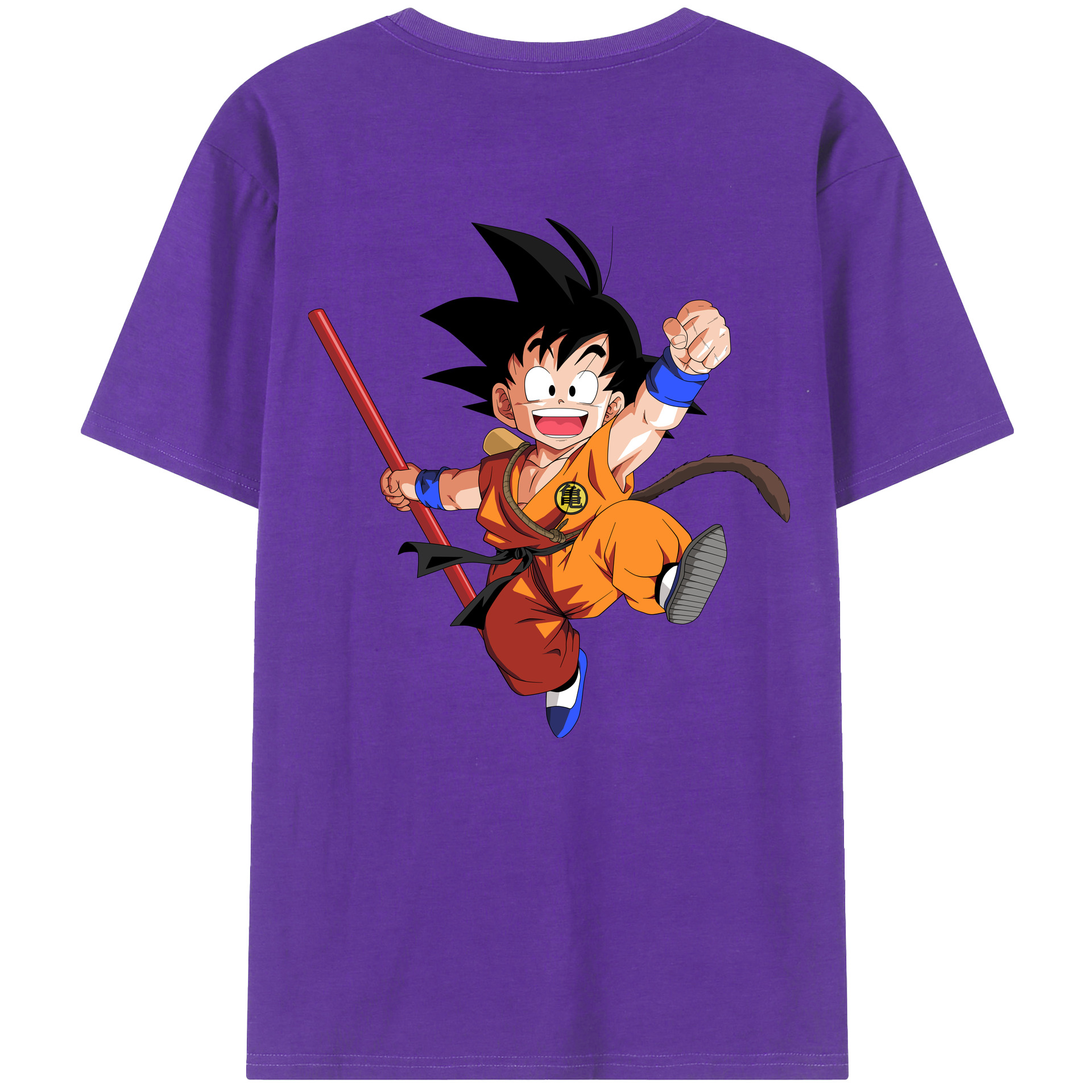 （画像用） ドラゴンボール 孫悟空（そん ごくう）Son Goku カカロット DRAGON BALL Kakarotto 綿100％半袖Tシャツ（背面プリント）