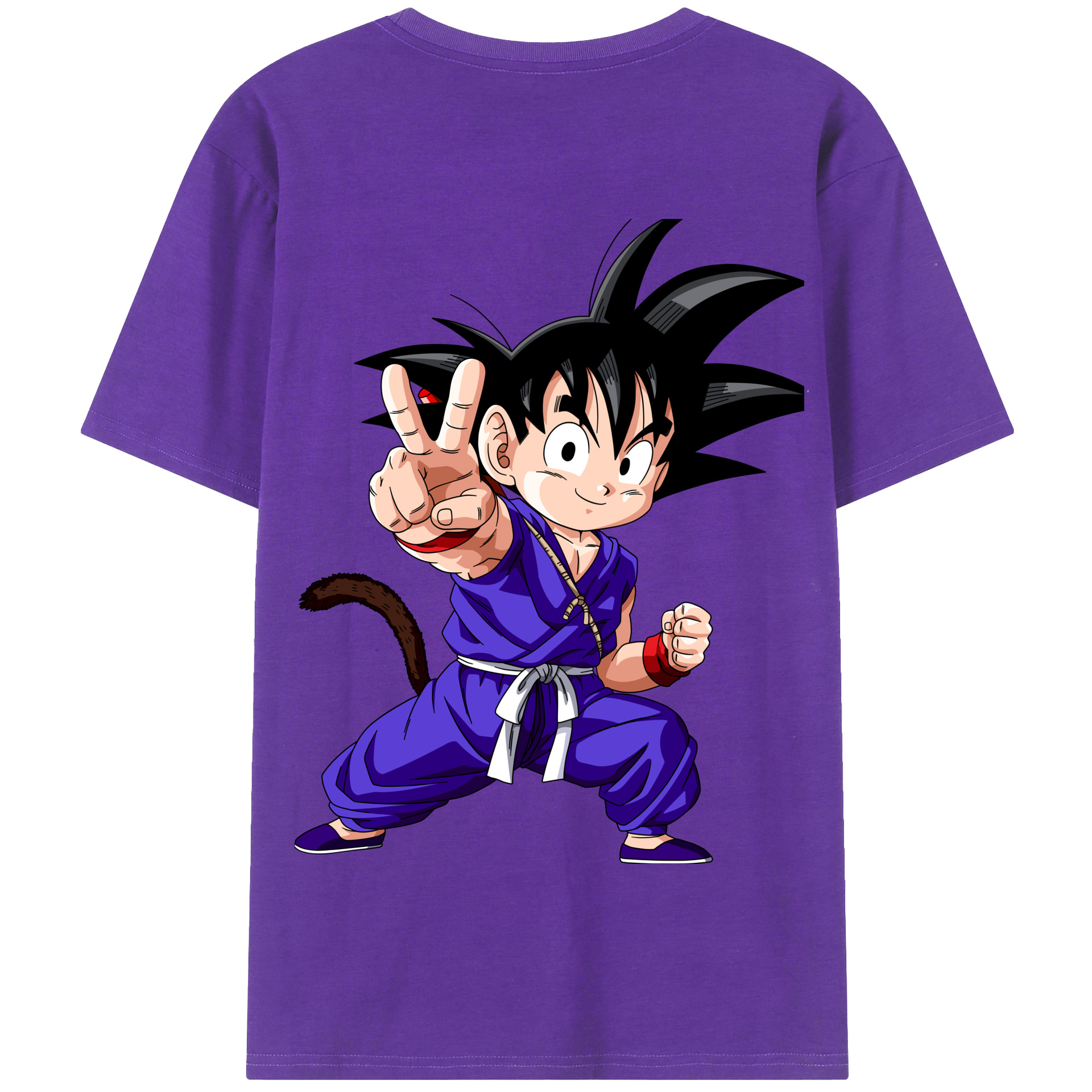 （画像用） ドラゴンボール 孫悟空（そん ごくう）Son Goku カカロット DRAGON BALL Kakarotto 綿100％半袖Tシャツ（背面プリント）
