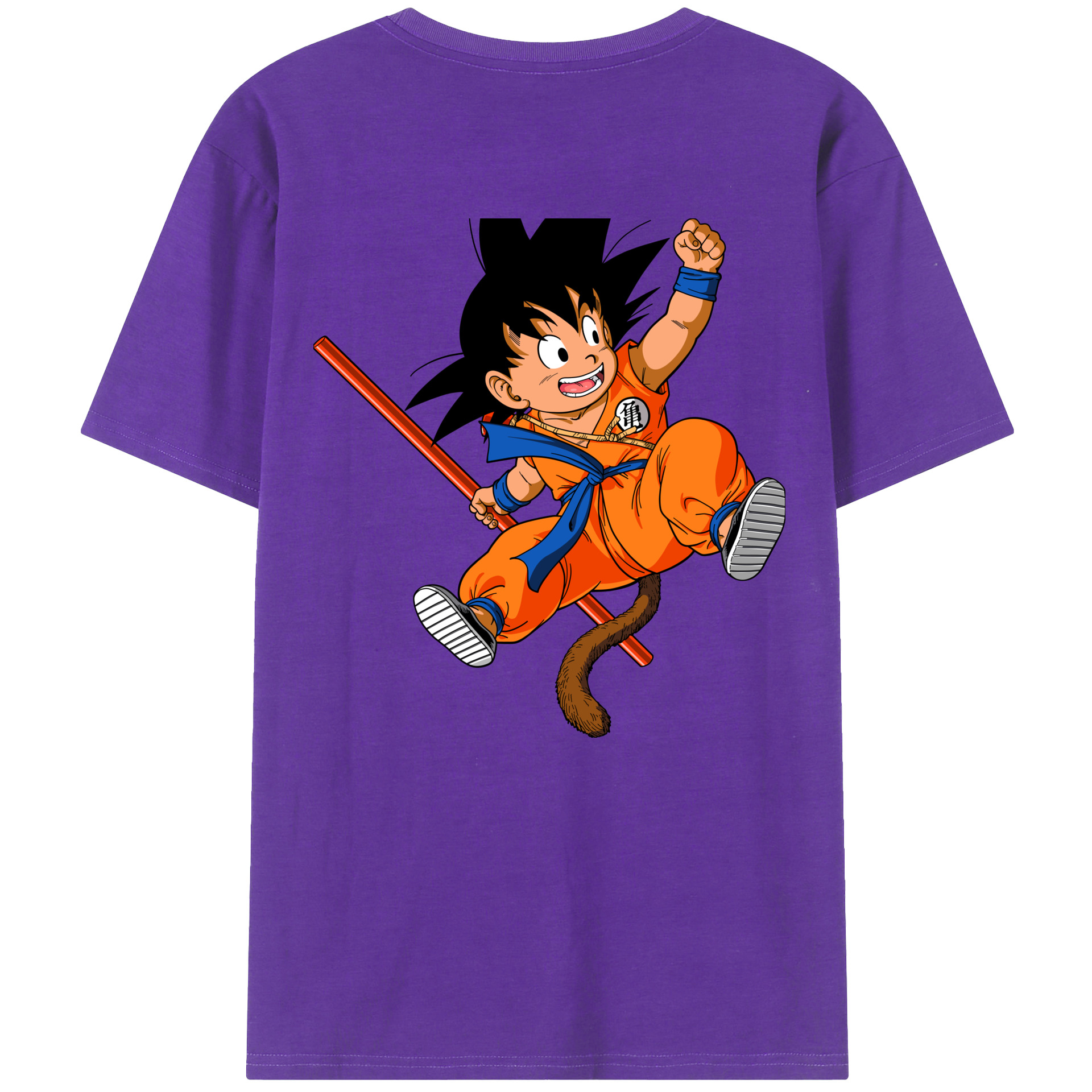 （画像用） ドラゴンボール 孫悟空（そん ごくう）Son Goku カカロット DRAGON BALL Kakarotto 綿100％半袖Tシャツ（背面プリント）