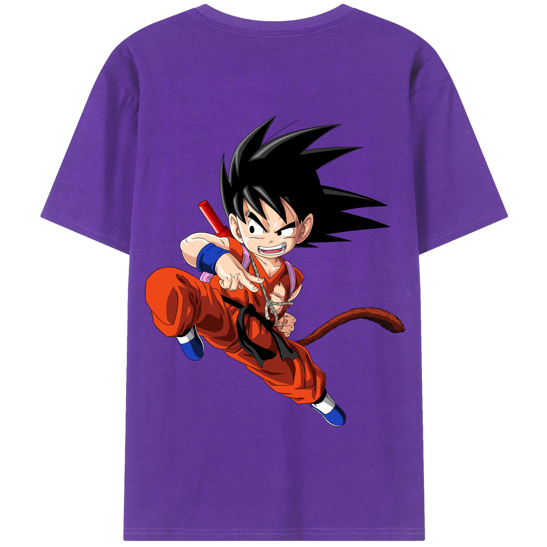 （画像用） ドラゴンボール 孫悟空（そん ごくう）Son Goku カカロット DRAGON BALL Kakarotto 綿100％半袖Tシャツ（背面プリント）