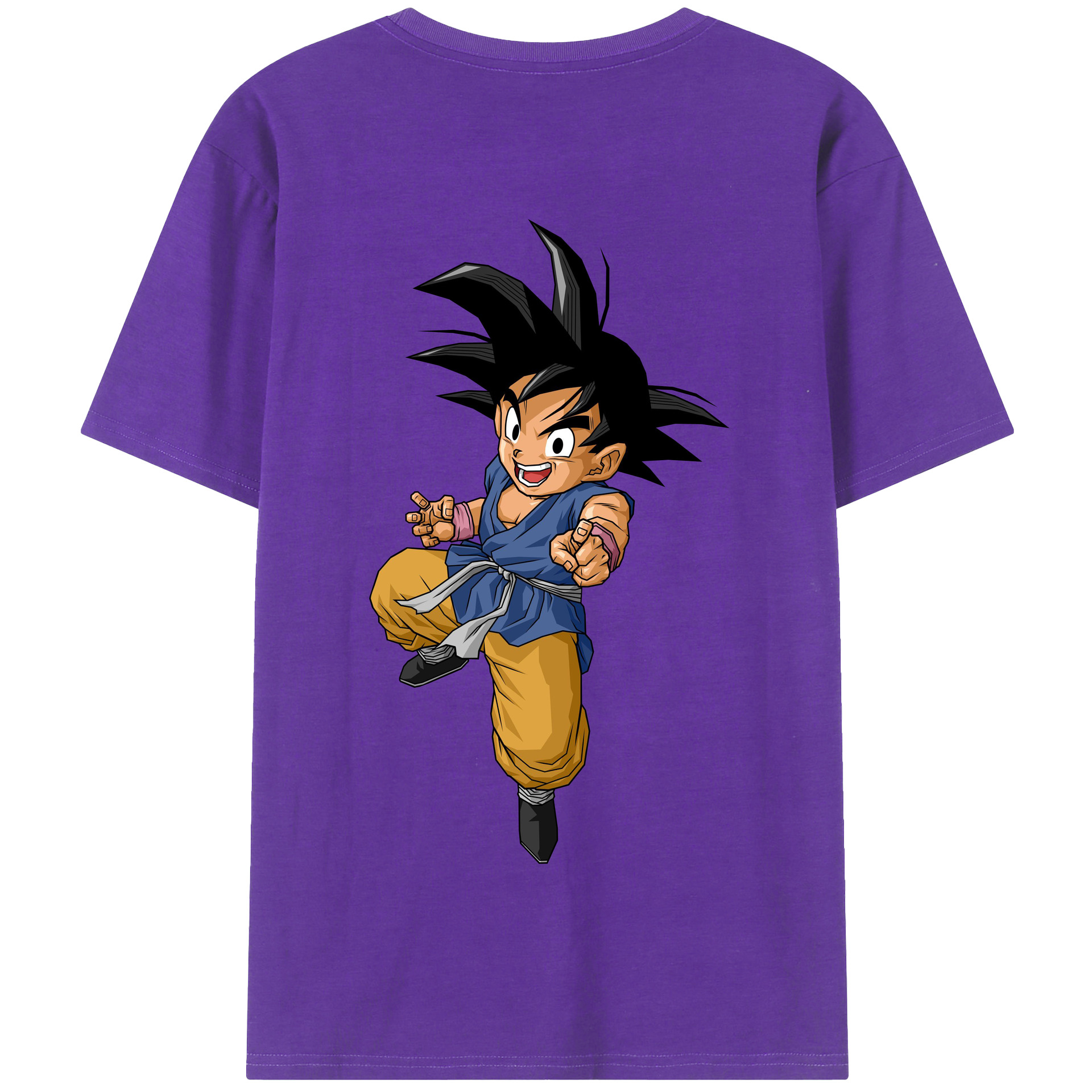 （画像用） ドラゴンボール 孫悟空（そん ごくう）Son Goku カカロット DRAGON BALL Kakarotto 綿100％半袖Tシャツ（背面プリント）