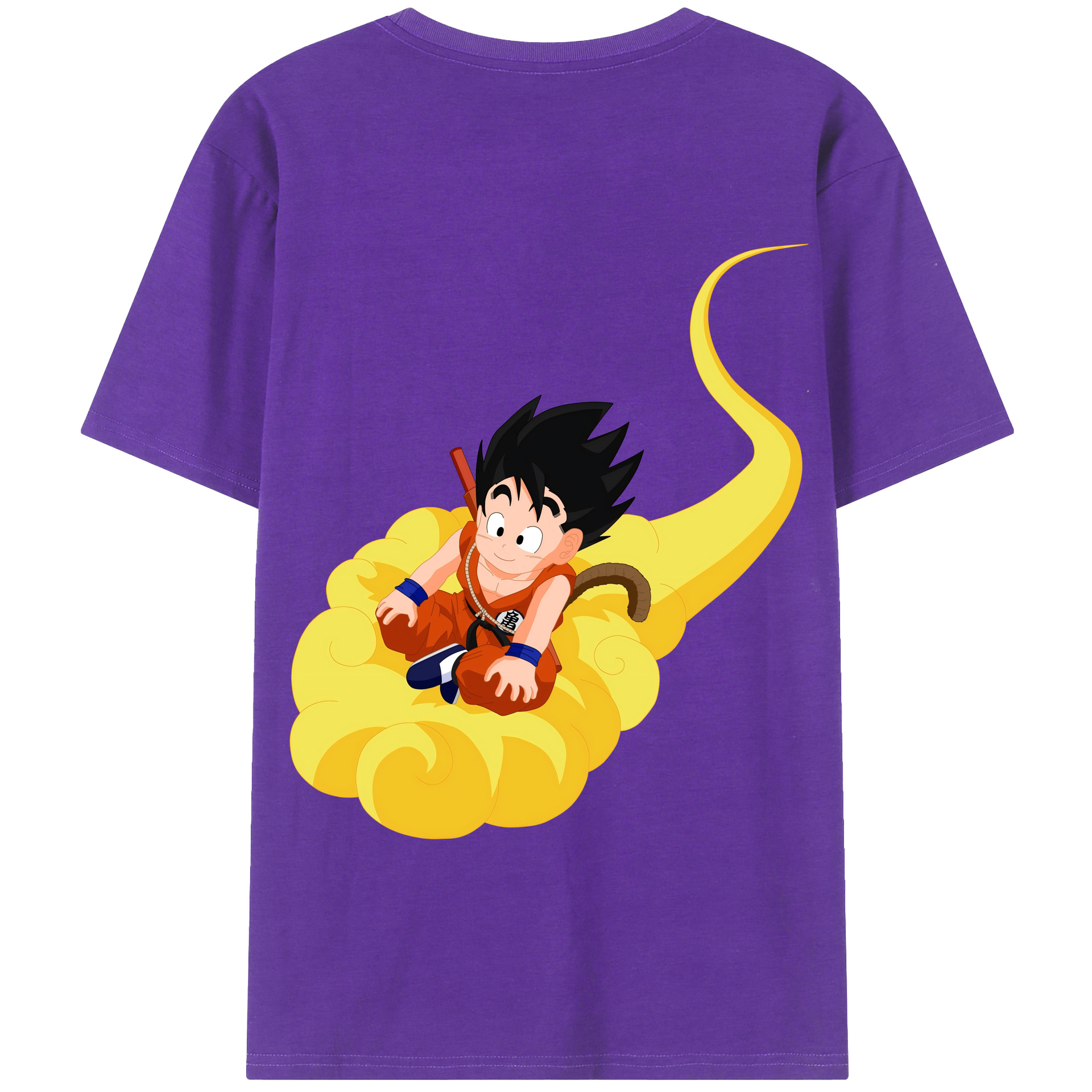 （画像用） ドラゴンボール 孫悟空（そん ごくう）Son Goku カカロット DRAGON BALL Kakarotto 綿100％半袖Tシャツ（背面プリント）