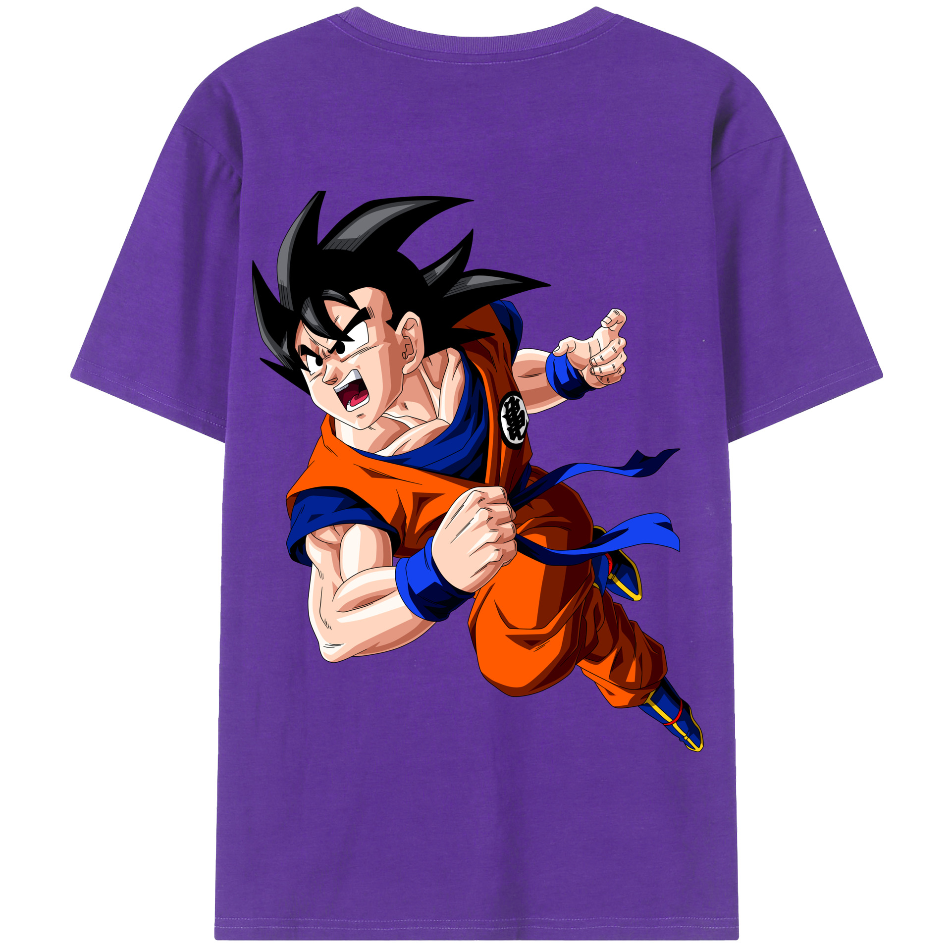 （画像用） ドラゴンボール 孫悟空（そん ごくう）Son Goku カカロット DRAGON BALL Kakarotto 綿100％半袖Tシャツ（背面プリント）