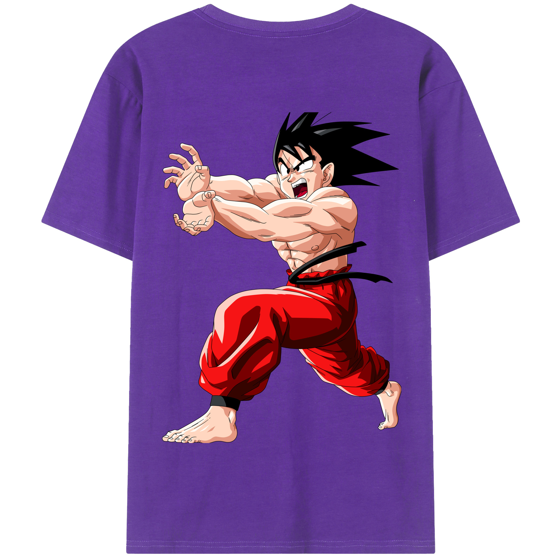 （画像用） ドラゴンボール 孫悟空（そん ごくう）Son Goku カカロット DRAGON BALL Kakarotto 綿100％半袖Tシャツ（背面プリント）