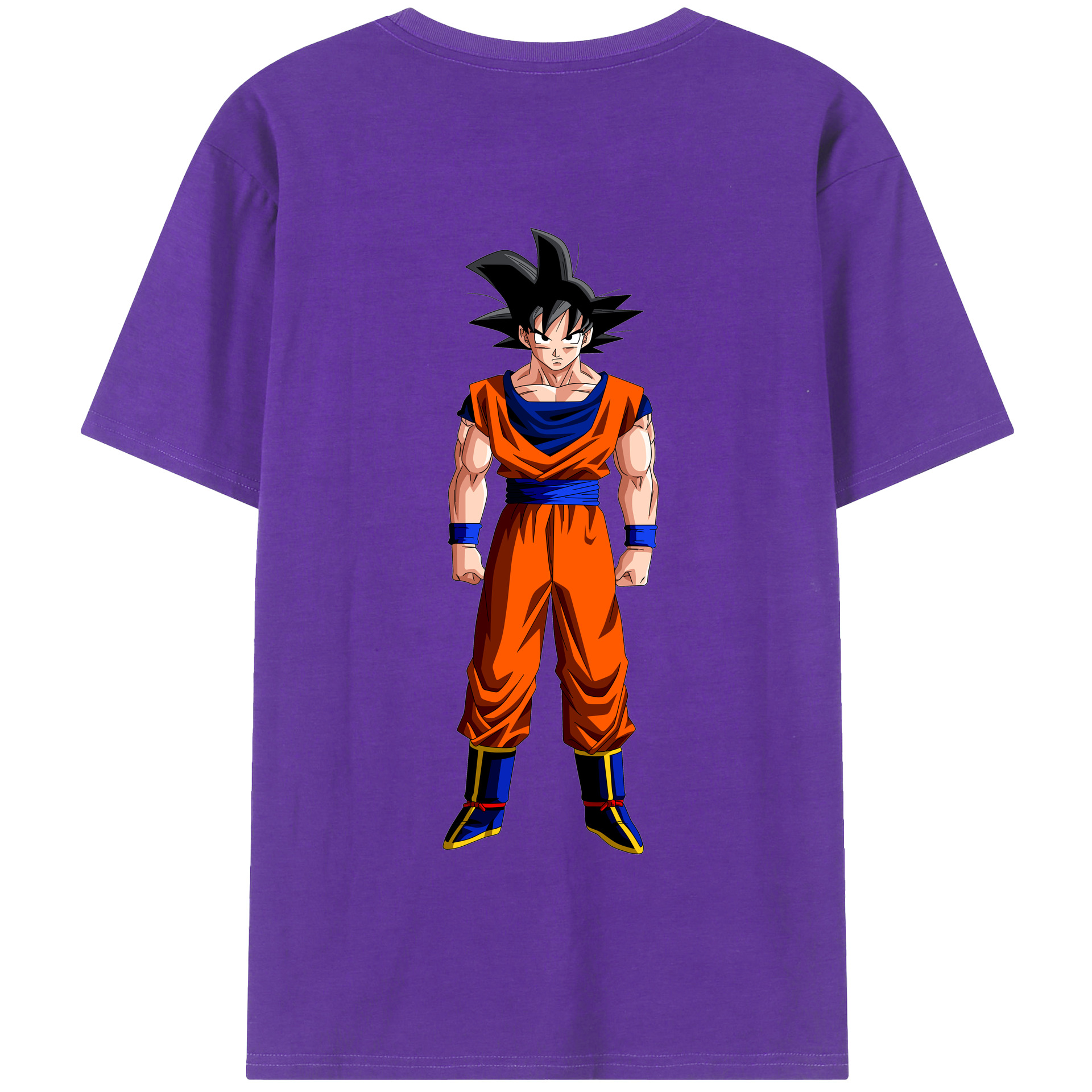 （画像用） ドラゴンボール 孫悟空（そん ごくう）Son Goku カカロット DRAGON BALL Kakarotto 綿100％半袖Tシャツ（背面プリント）